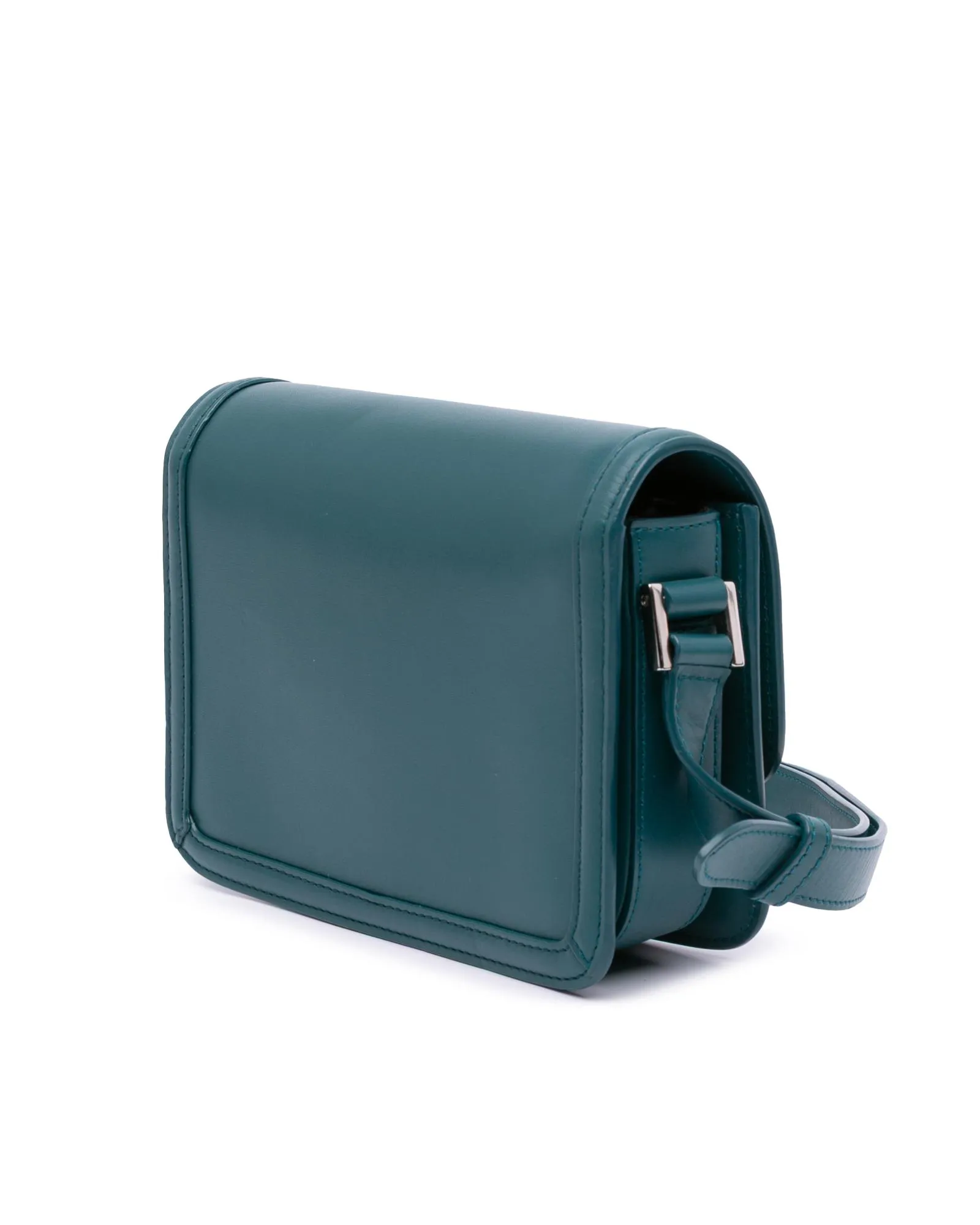 Preloved Cassandra Shoulder Bag Teal Leather- Blue Crossbody 2 Preloved Cassandra Shoulder Bag Teal Leather- Blue Crossbody