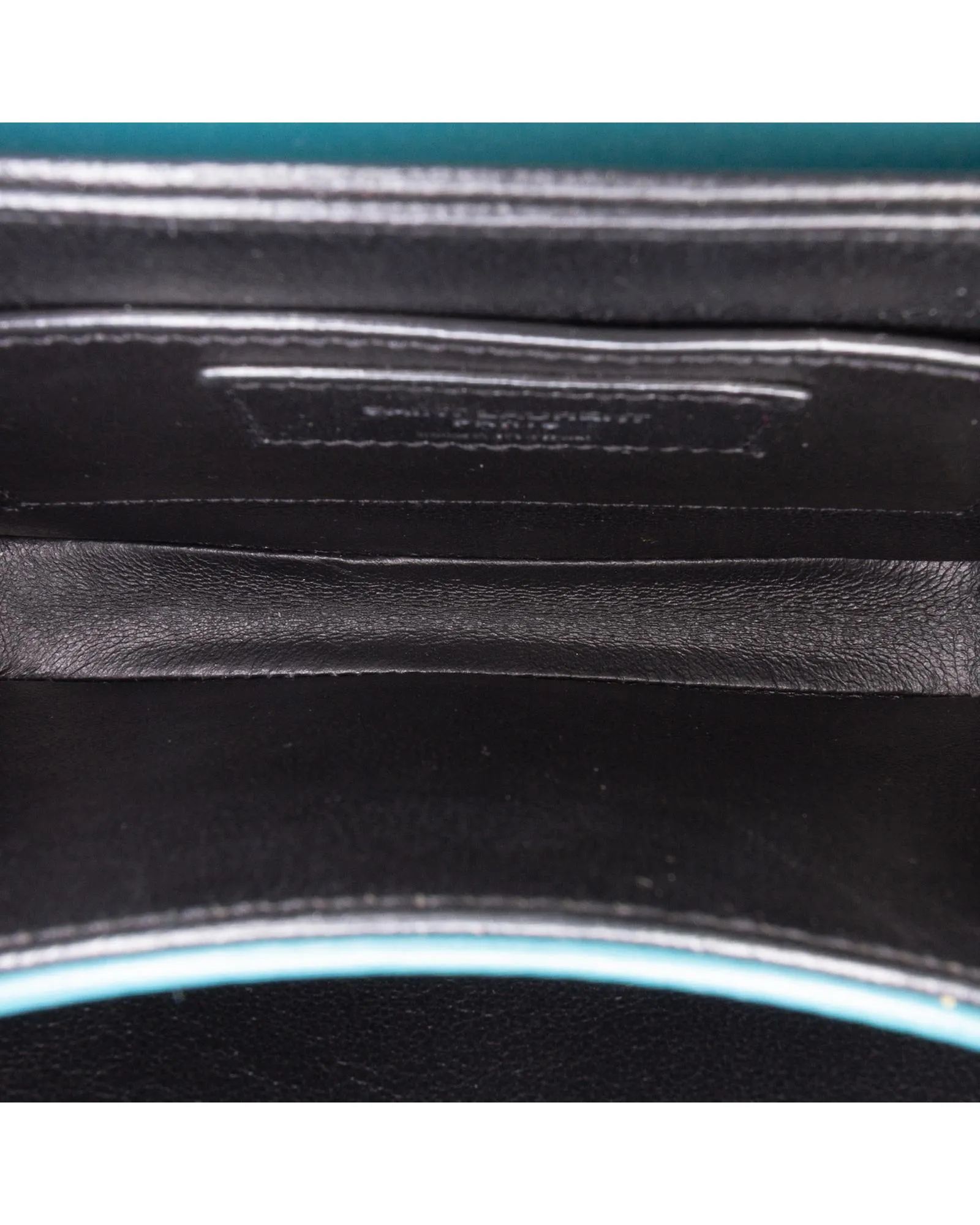 Preloved Cassandra Shoulder Bag Teal Leather- Blue Crossbody 5 Preloved Cassandra Shoulder Bag Teal Leather- Blue Crossbody