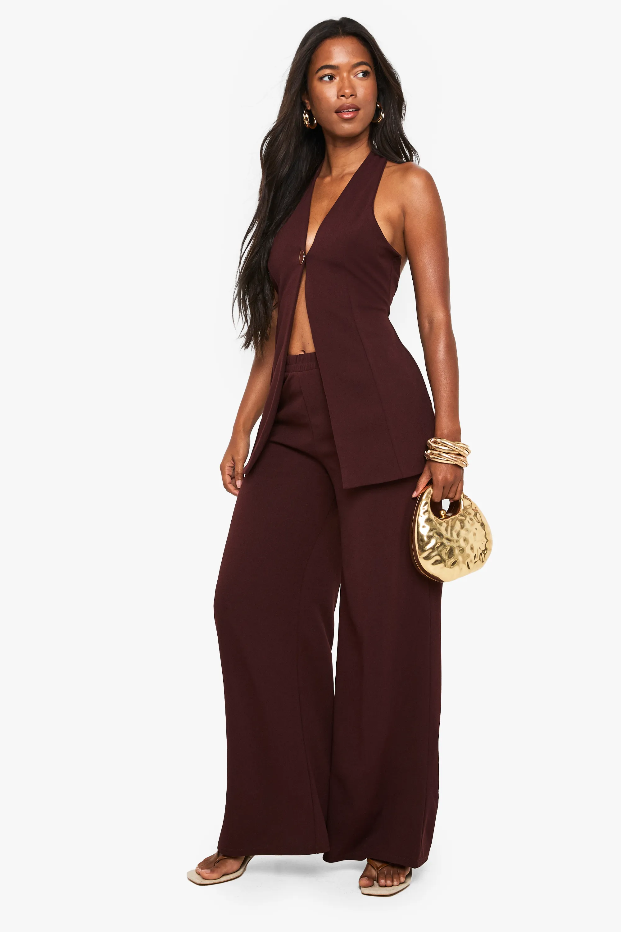 Crepe Wide Leg Trouser 1 Crepe Wide Leg Trouser