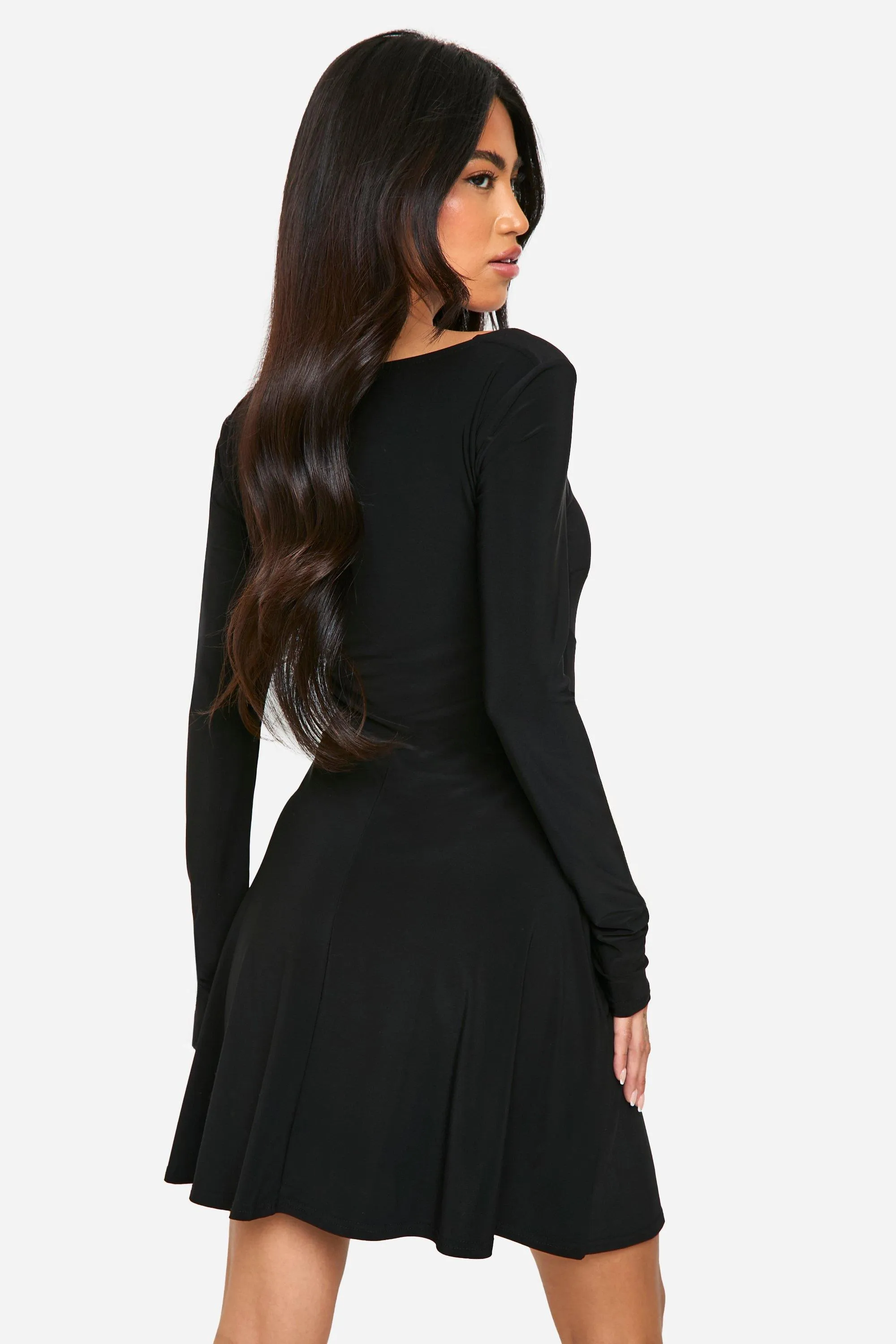 Ruched Twist Detail A Line Mini Dress 2 Ruched Twist Detail A Line Mini Dress