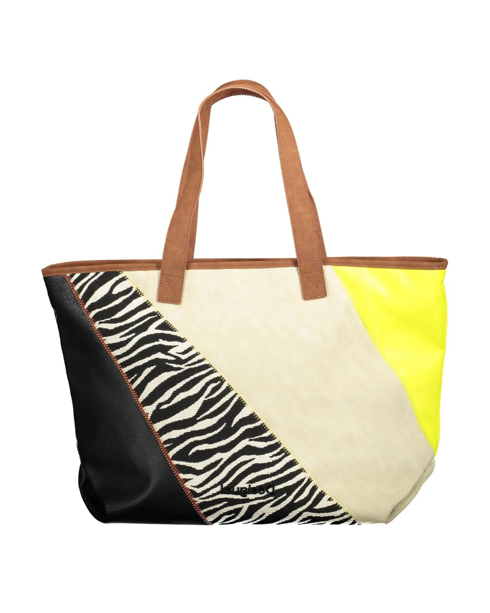 Elegant Cotton Shoulder Bag with Removable Pouch and Internal Organizer from