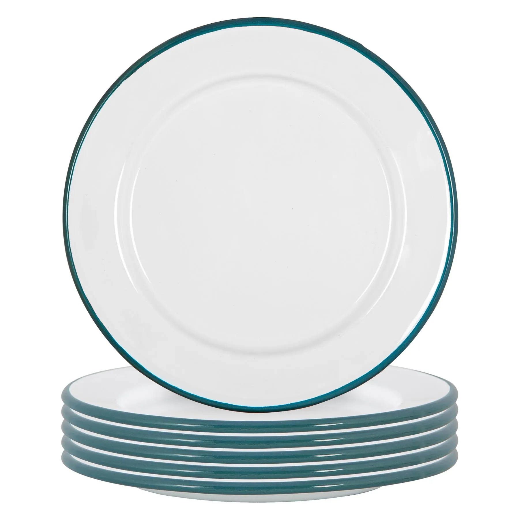 White Enamel Side Plates 20cm Pack of 12