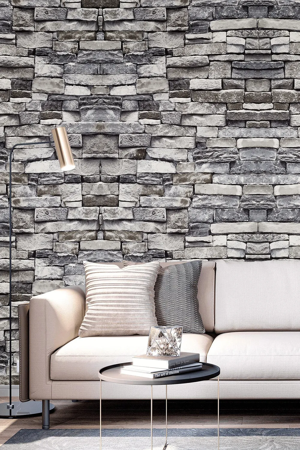 9.5M x 53Cm Beckson 3D Embossed Wallpaper Roll