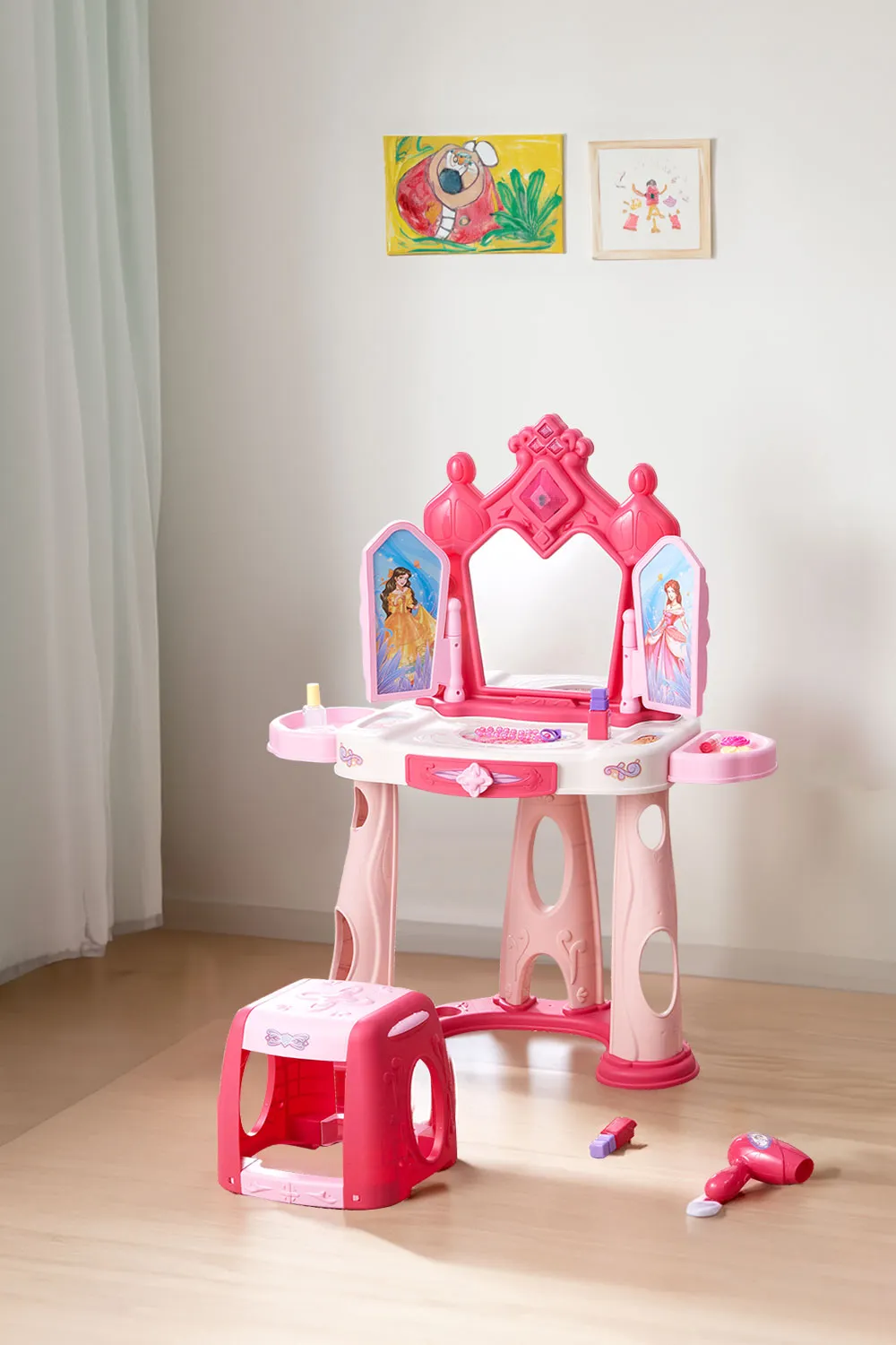 Dressing Table Toy Set with Drawer and Stool 1 Dressing Table Toy Set with Drawer and Stool