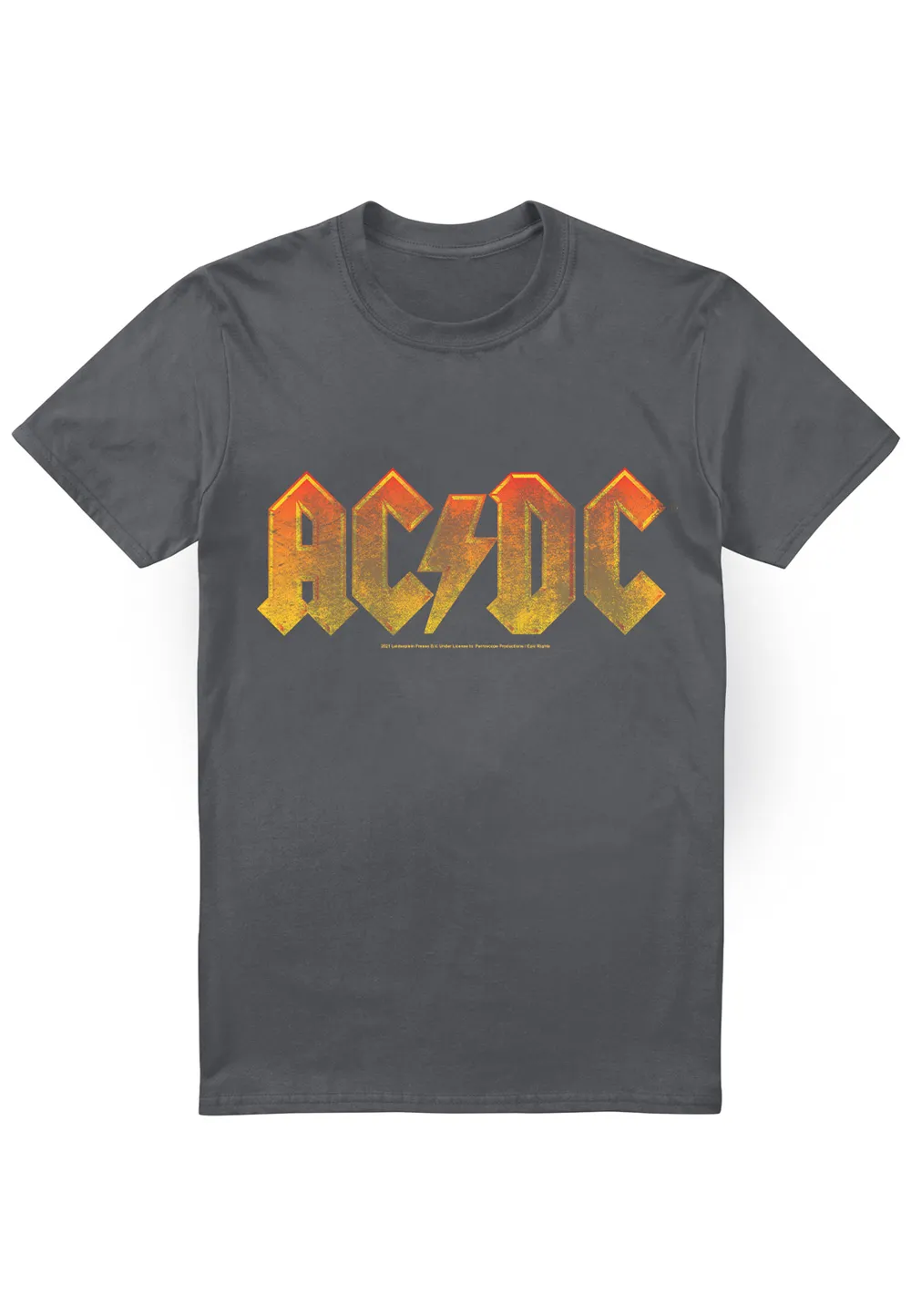 AC/DC Gradient Logo Unisex T Shirt, Charcoal 3 AC/DC Gradient Logo Unisex T Shirt, Charcoal