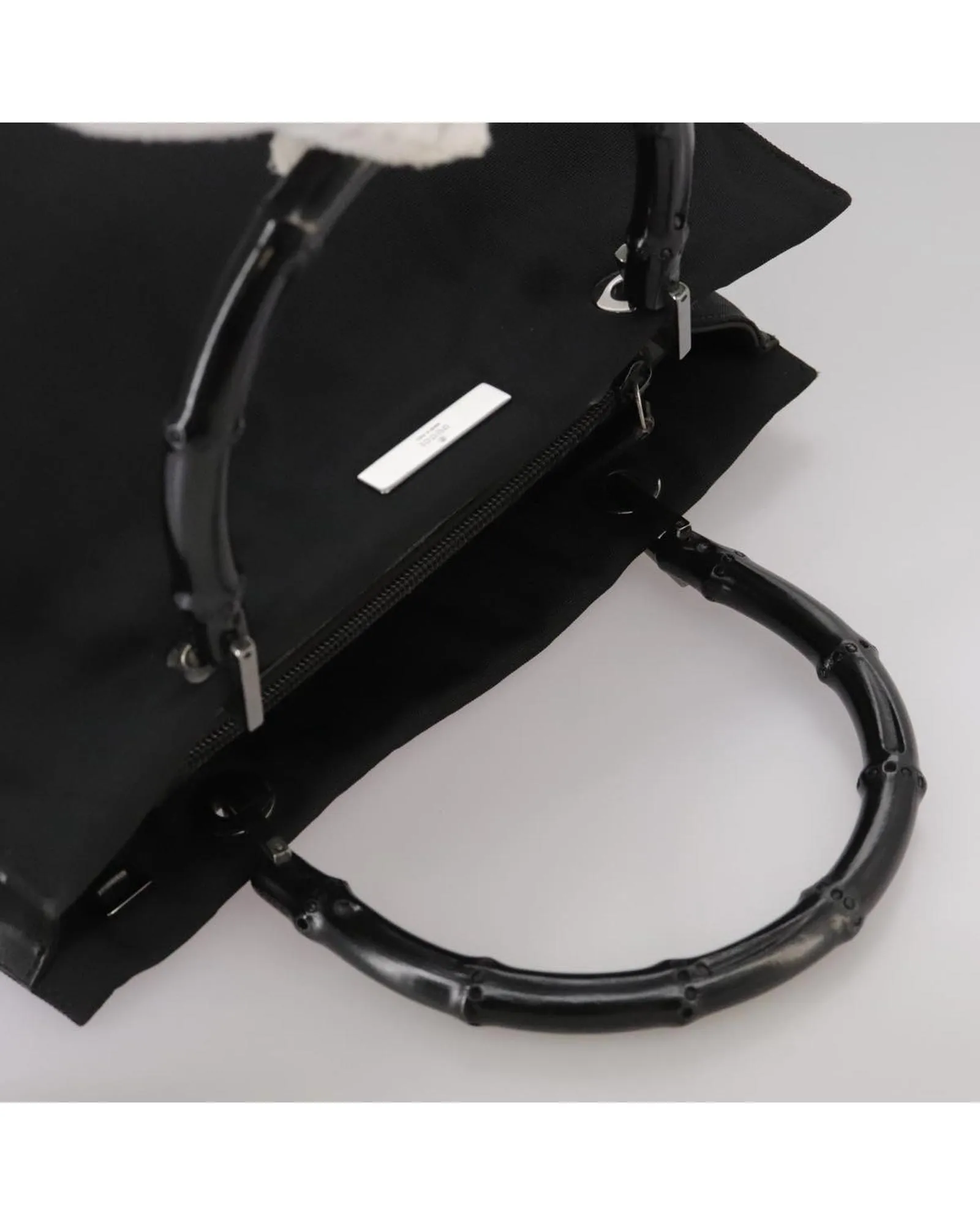 Preloved Bamboo Shopper Tote Medium- Black Handbags 7 Preloved Bamboo Shopper Tote Medium- Black Handbags