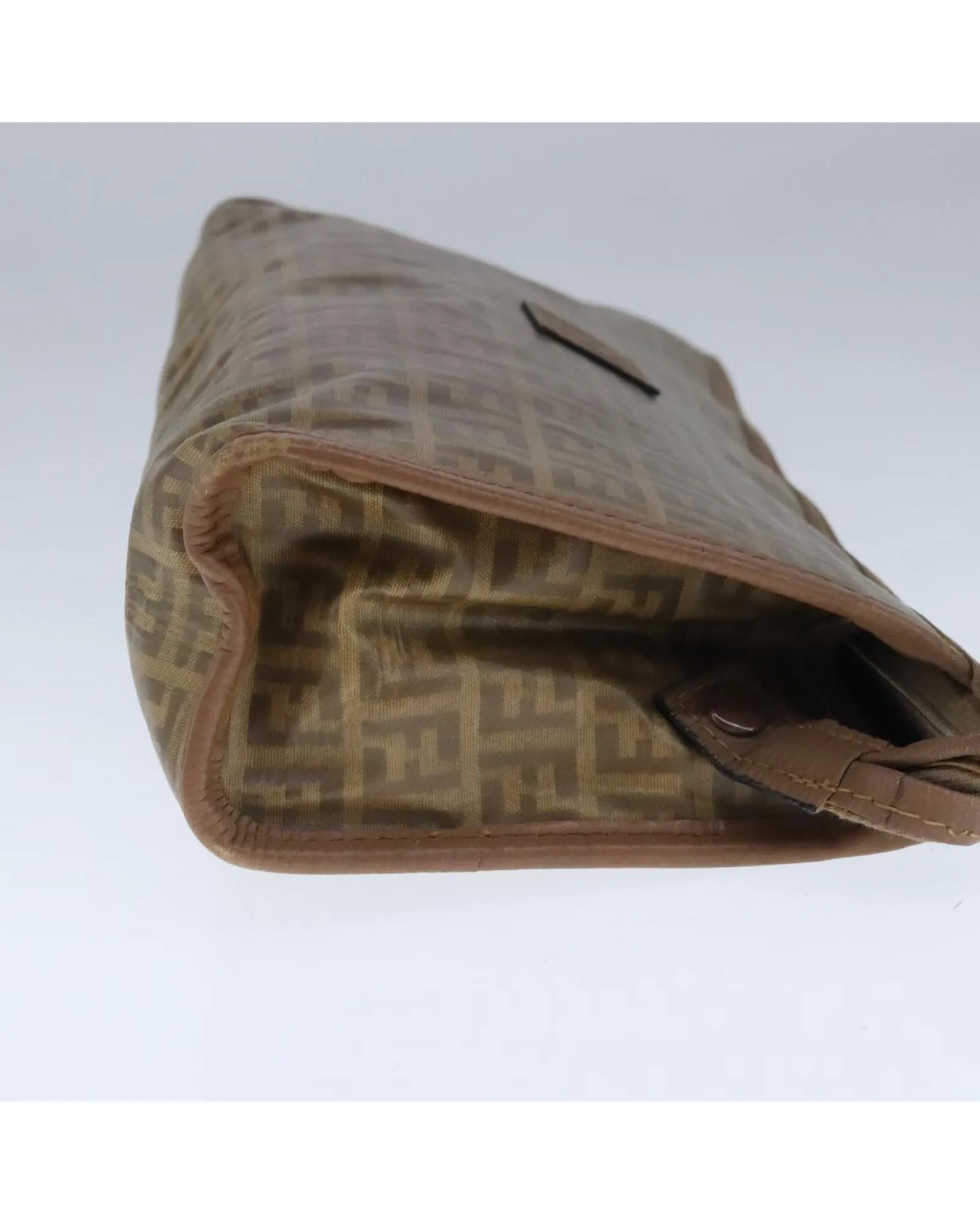 PrelovedFF Logo Cosmetic Travel Bag- Brown Clutches 5 PrelovedFF Logo Cosmetic Travel Bag- Brown Clutches