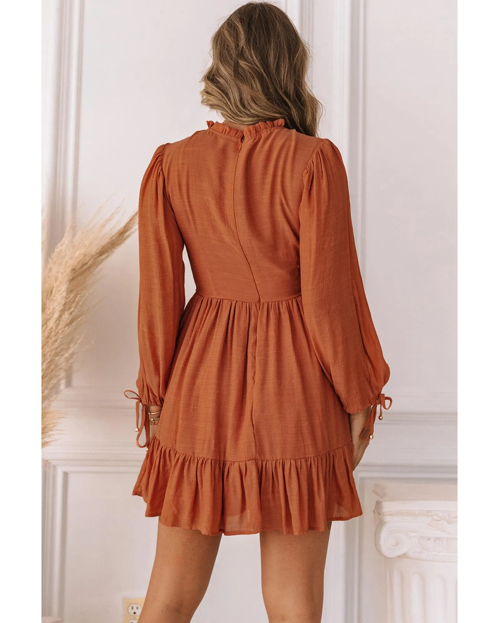 Puff Sleeve Ruffle Dress 3 Puff Sleeve Ruffle Dress