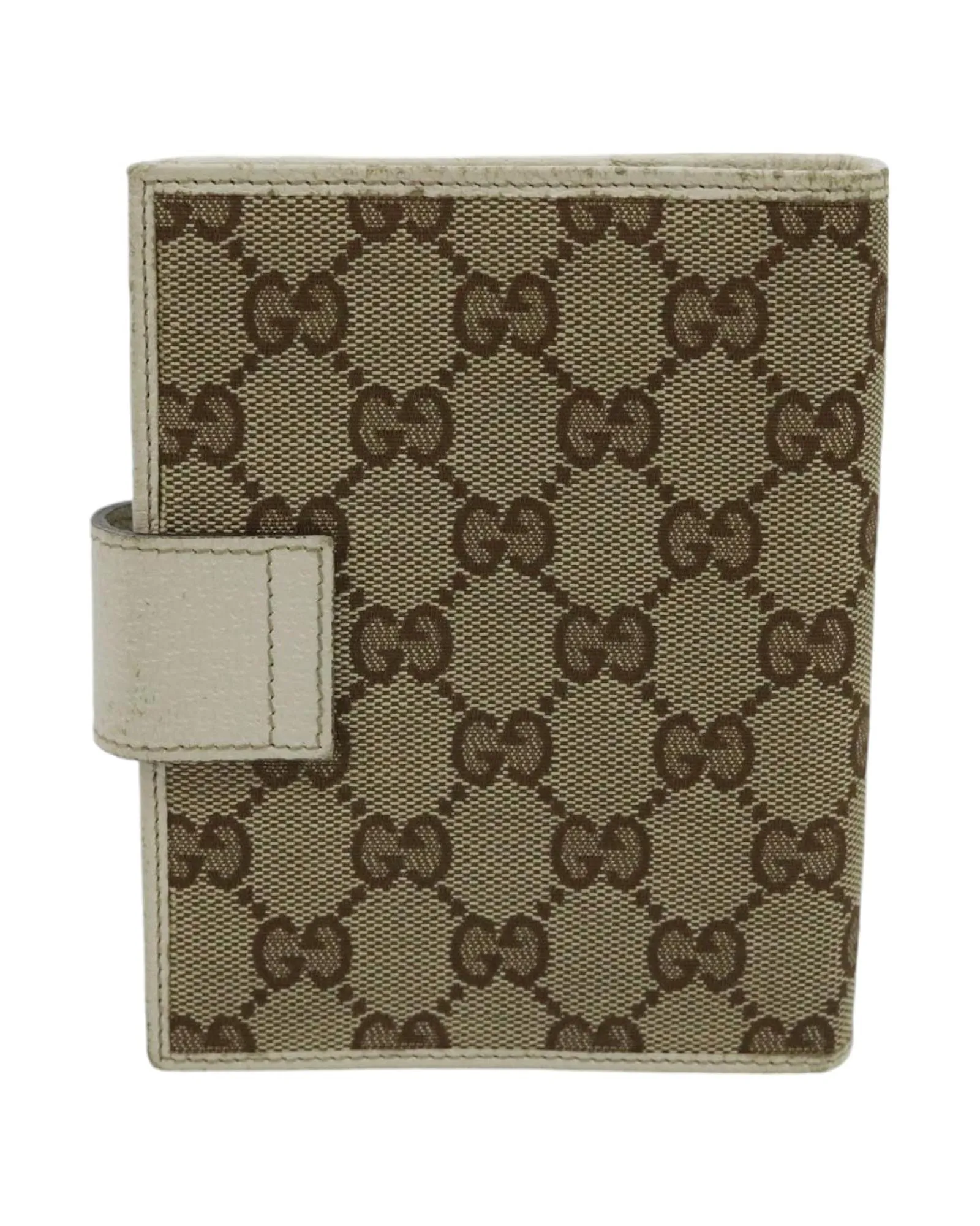 Preloved GG Canvas Leather Wallet Unisex - Beige Gart Cover 2 Preloved GG Canvas Leather Wallet Unisex - Beige Gart Cover