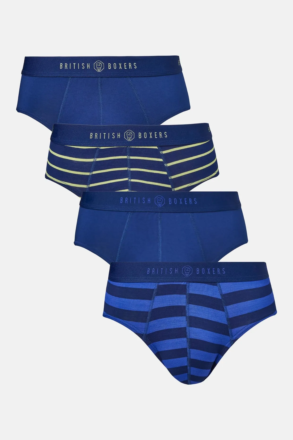 Pack of Four Fresh Navy Bamboo Briefs