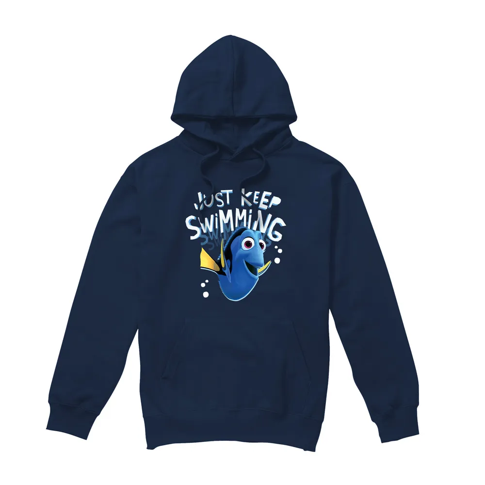 Finding Nemo Dory Just Keep Swimming Mens Hoodie Navy