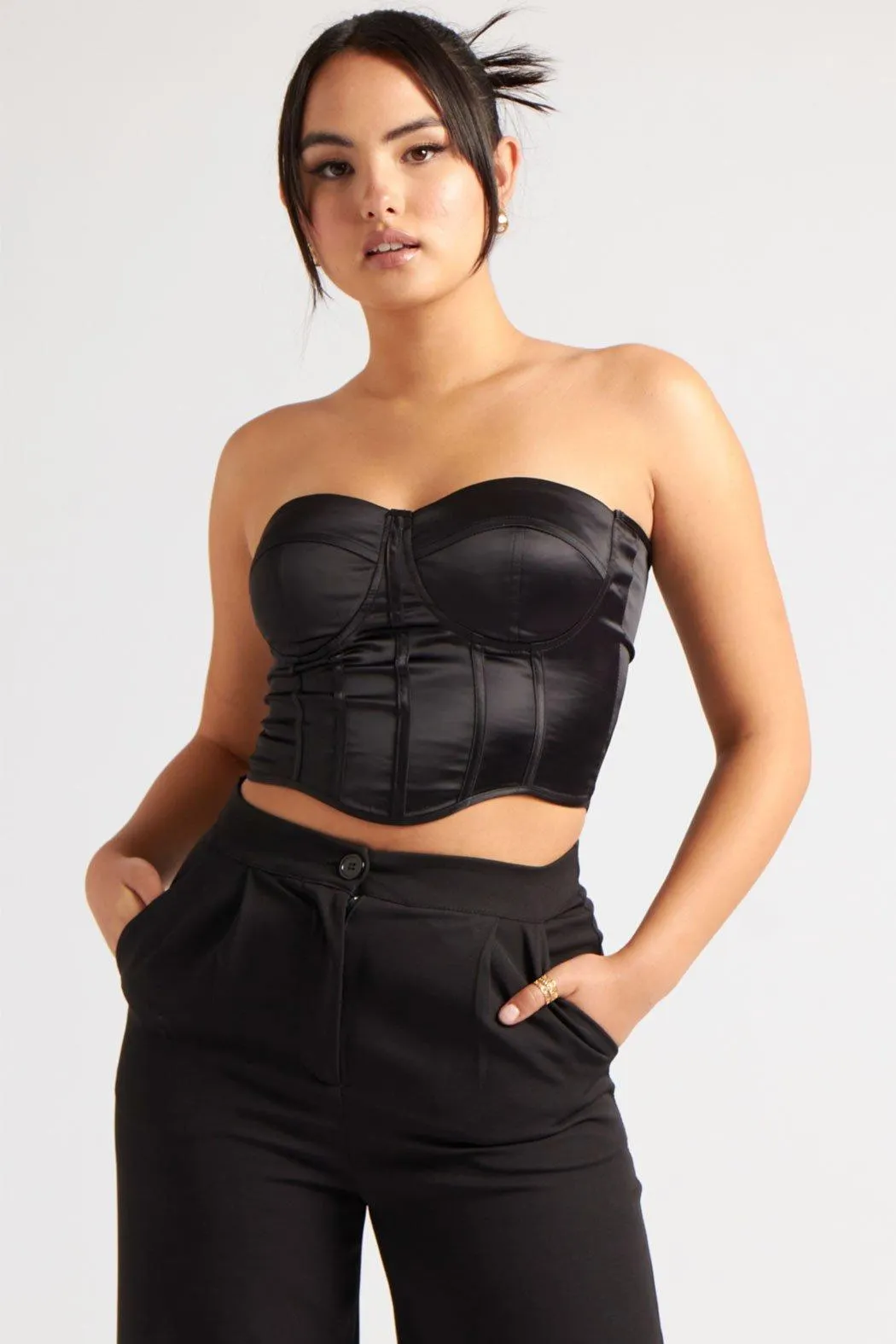 Satin Corset Bustier 1 Satin Corset Bustier