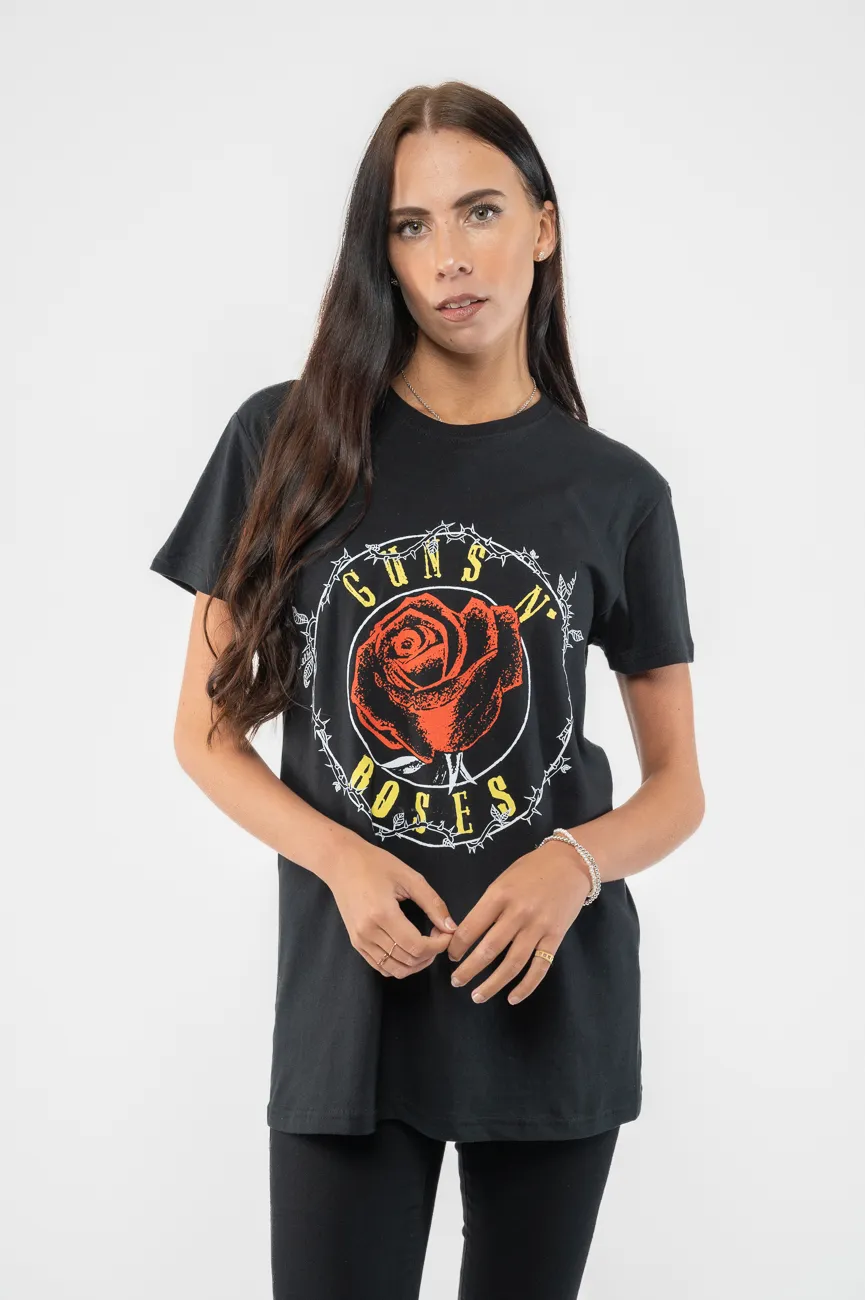Guns N' Roses Rose Circle T Shirt 1 Guns N' Roses Rose Circle T Shirt