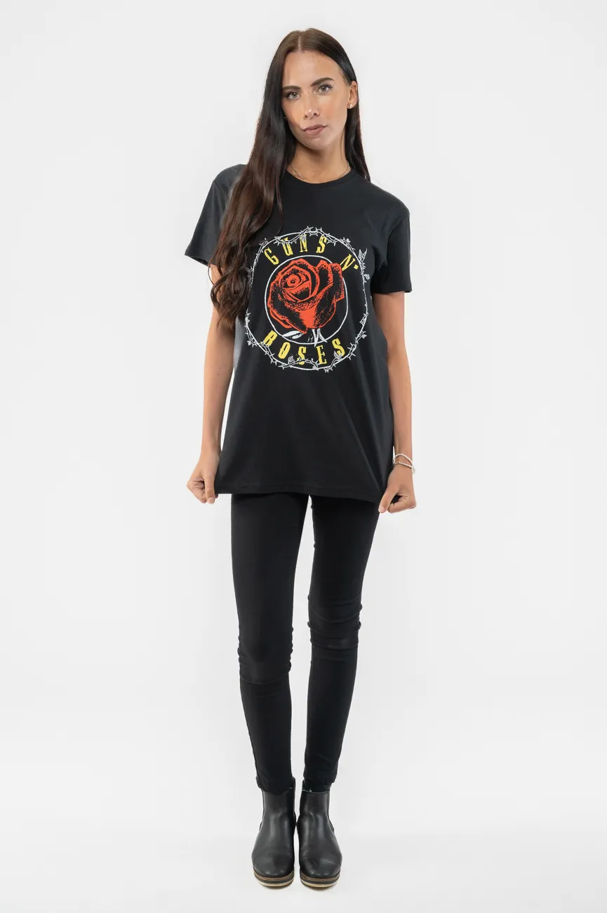 Guns N' Roses Rose Circle T Shirt 2 Guns N' Roses Rose Circle T Shirt
