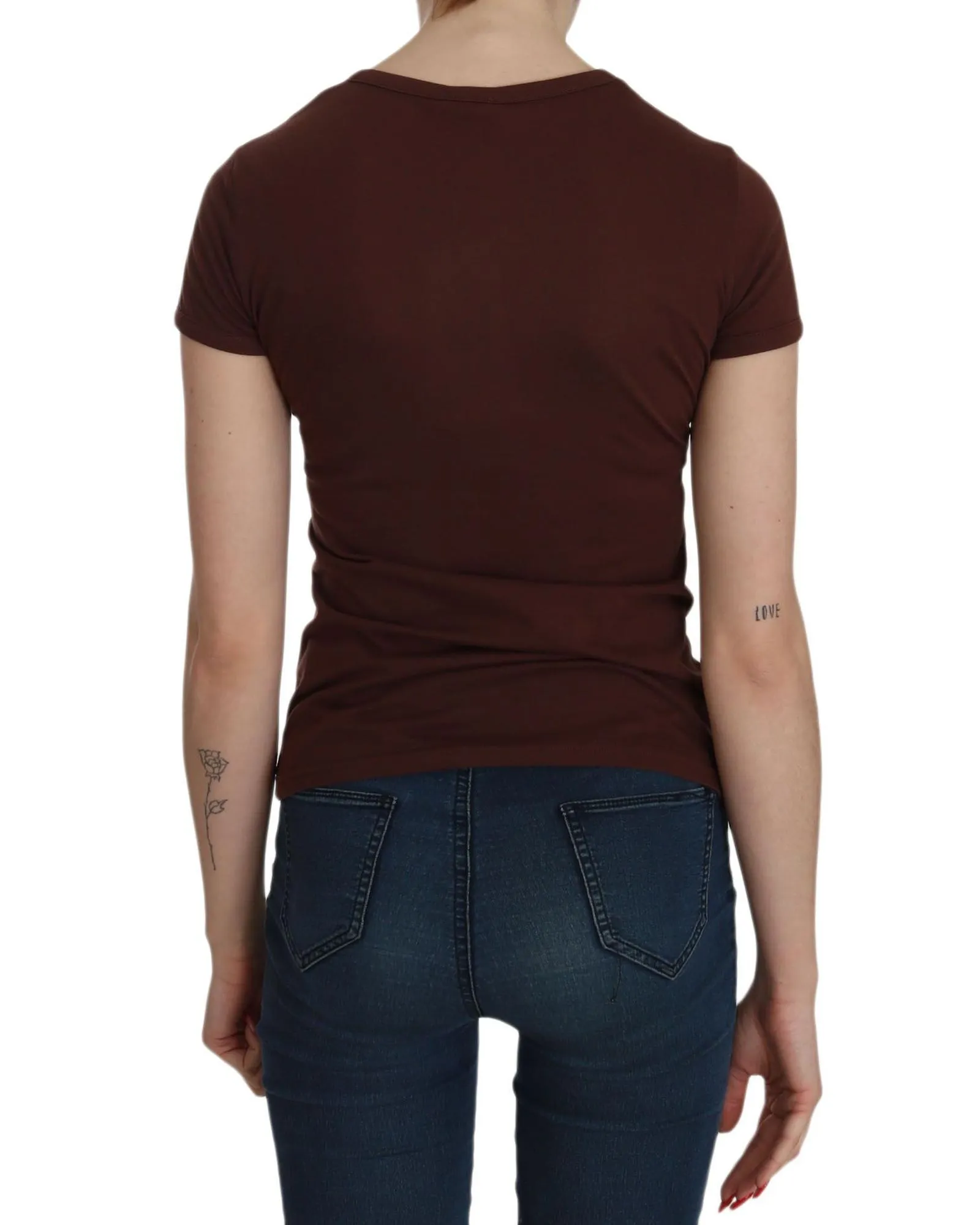 TSH3716 Brown Short Sleeve TShirtT-Shirts 4 TSH3716 Brown Short Sleeve TShirtT-Shirts
