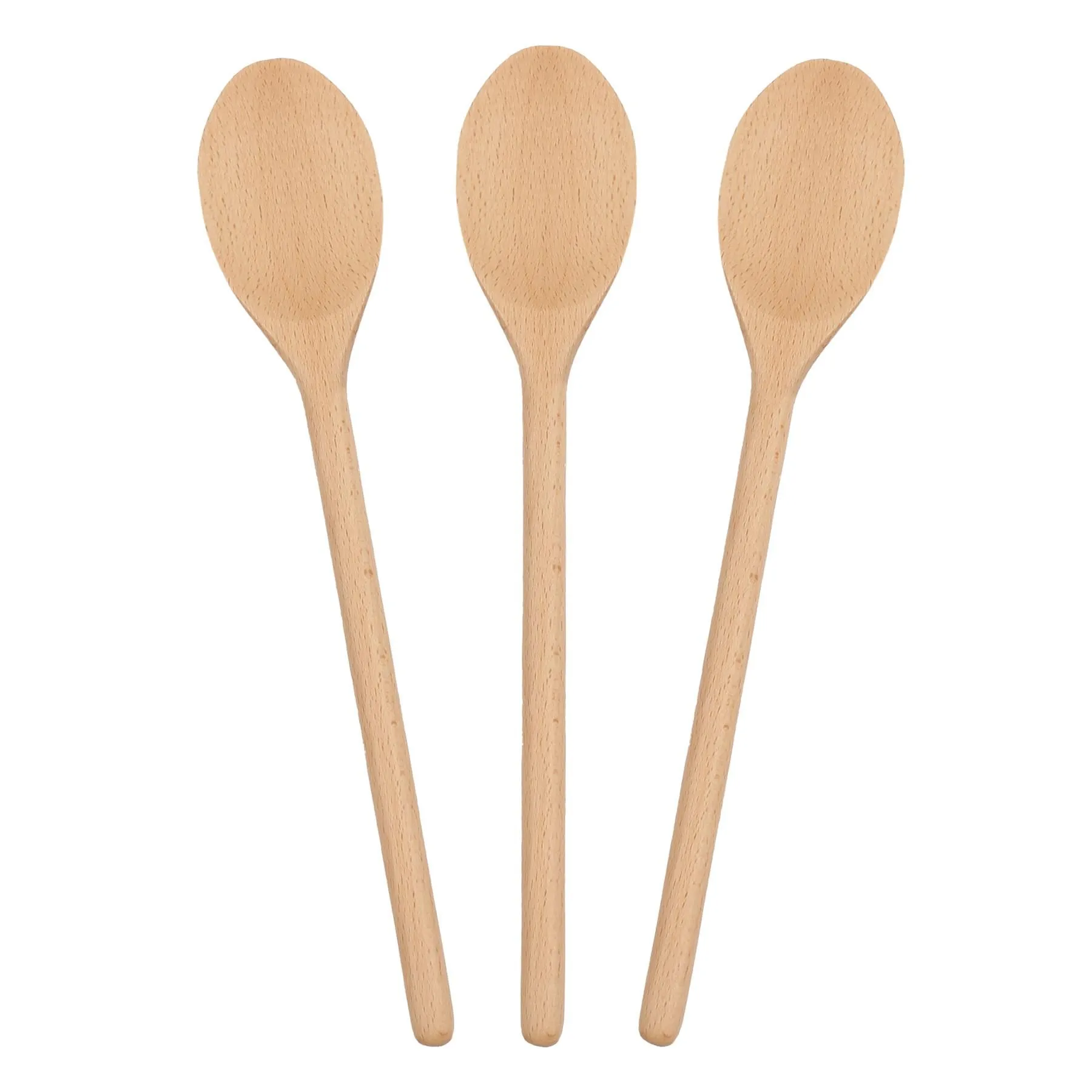 Wooden Cooking Spoons - 30cm - Pack of 3 1 Wooden Cooking Spoons - 30cm - Pack of 3