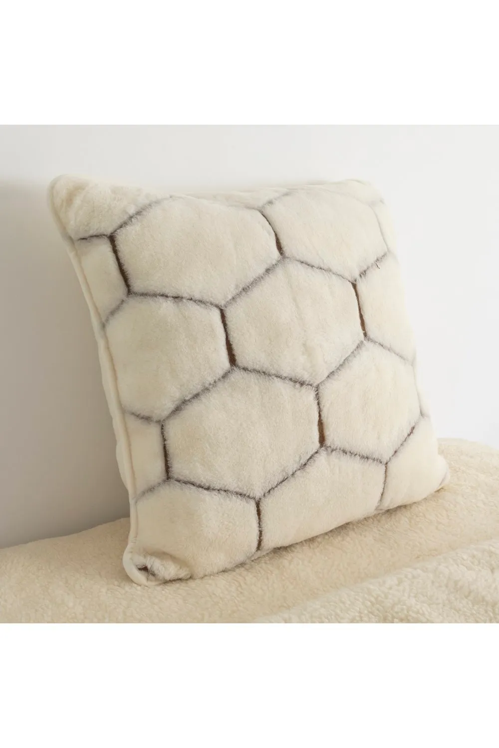 Cashmere Wool Pillow - Natural Hex