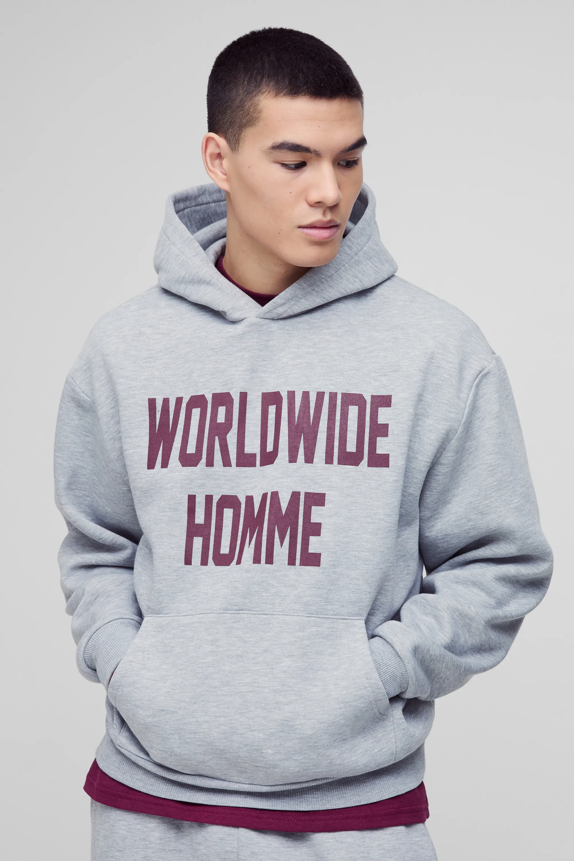 Oversized Boxy Worldwide Print Hoodie 1 Oversized Boxy Worldwide Print Hoodie