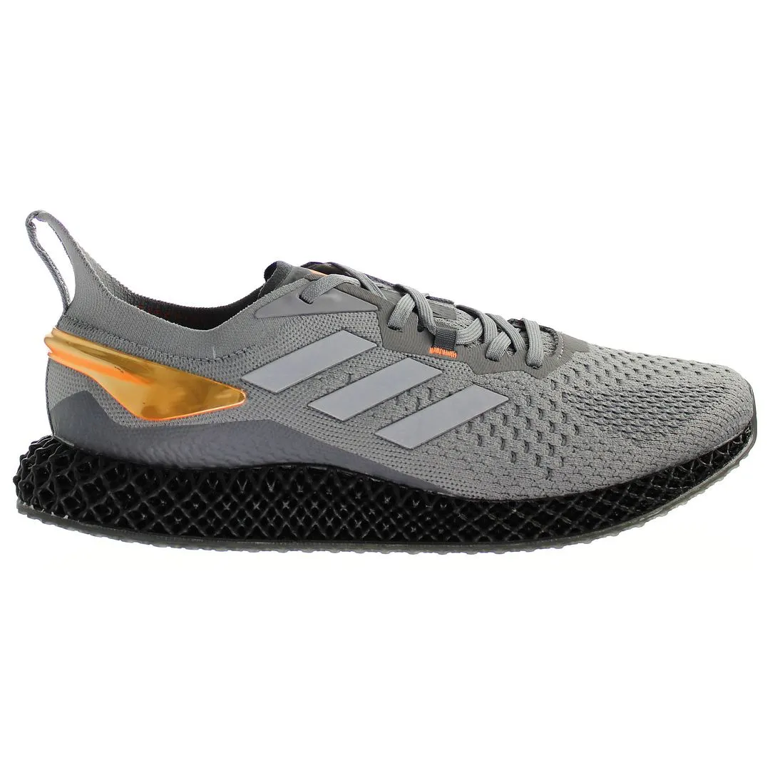X90004D Lace-Up Grey Synthetic Running Trainers
