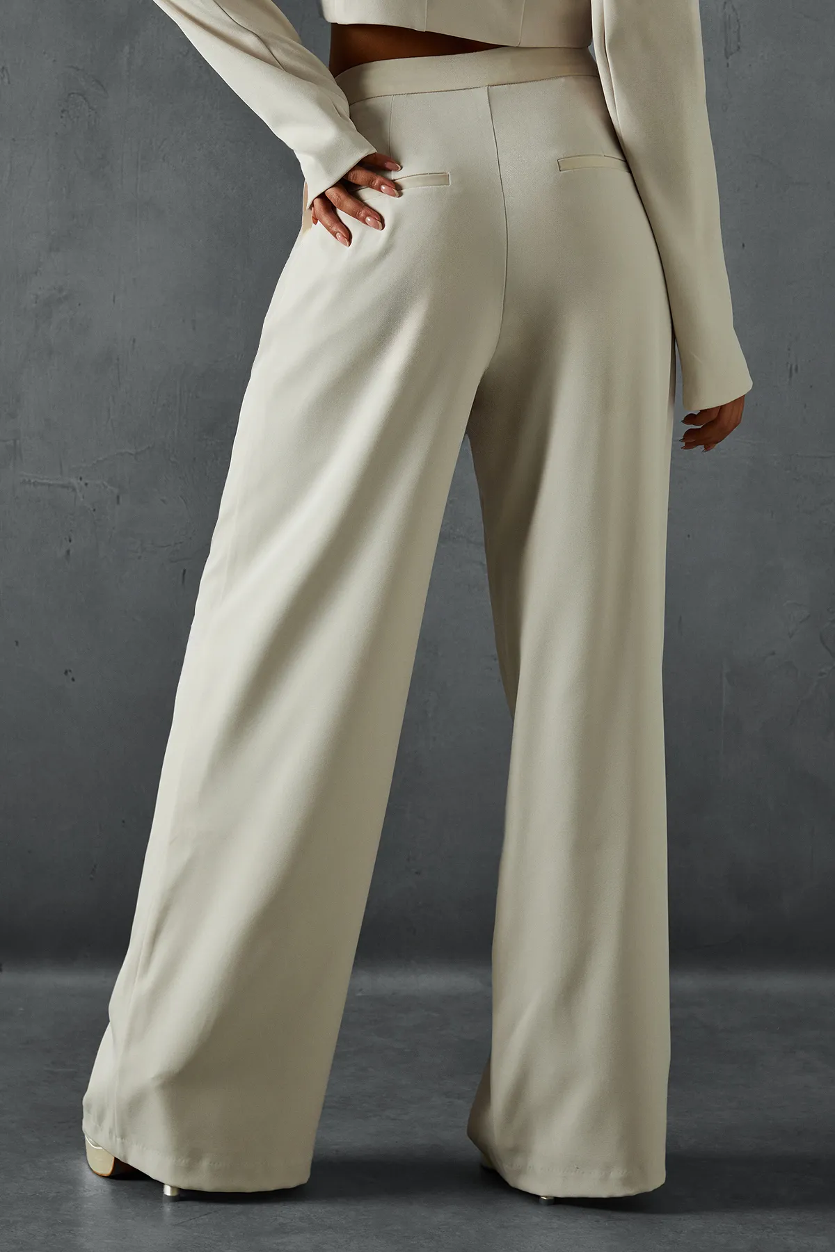 Tailored Satin Waistband Trousers 3 Tailored Satin Waistband Trousers