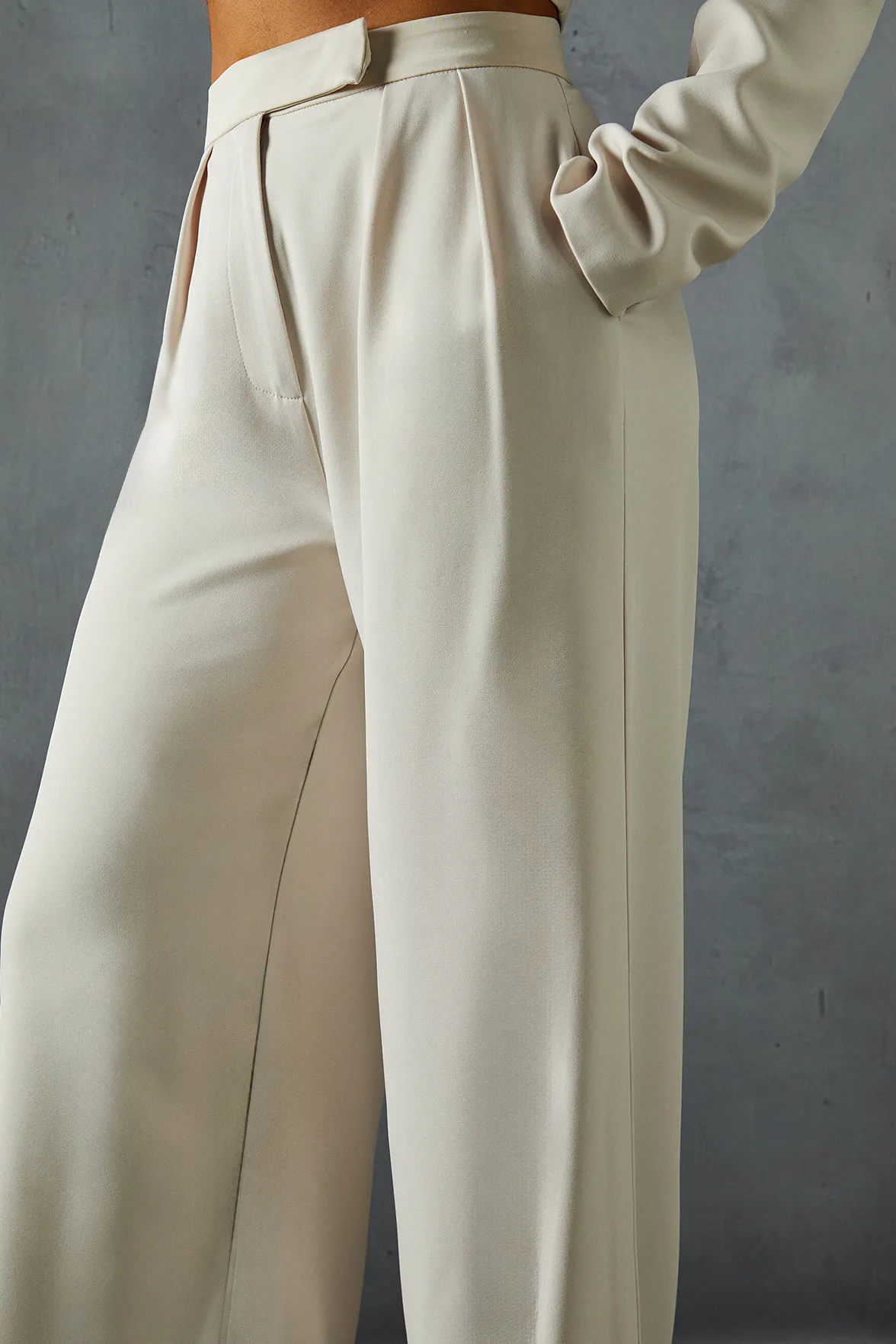 Tailored Satin Waistband Trousers 4 Tailored Satin Waistband Trousers