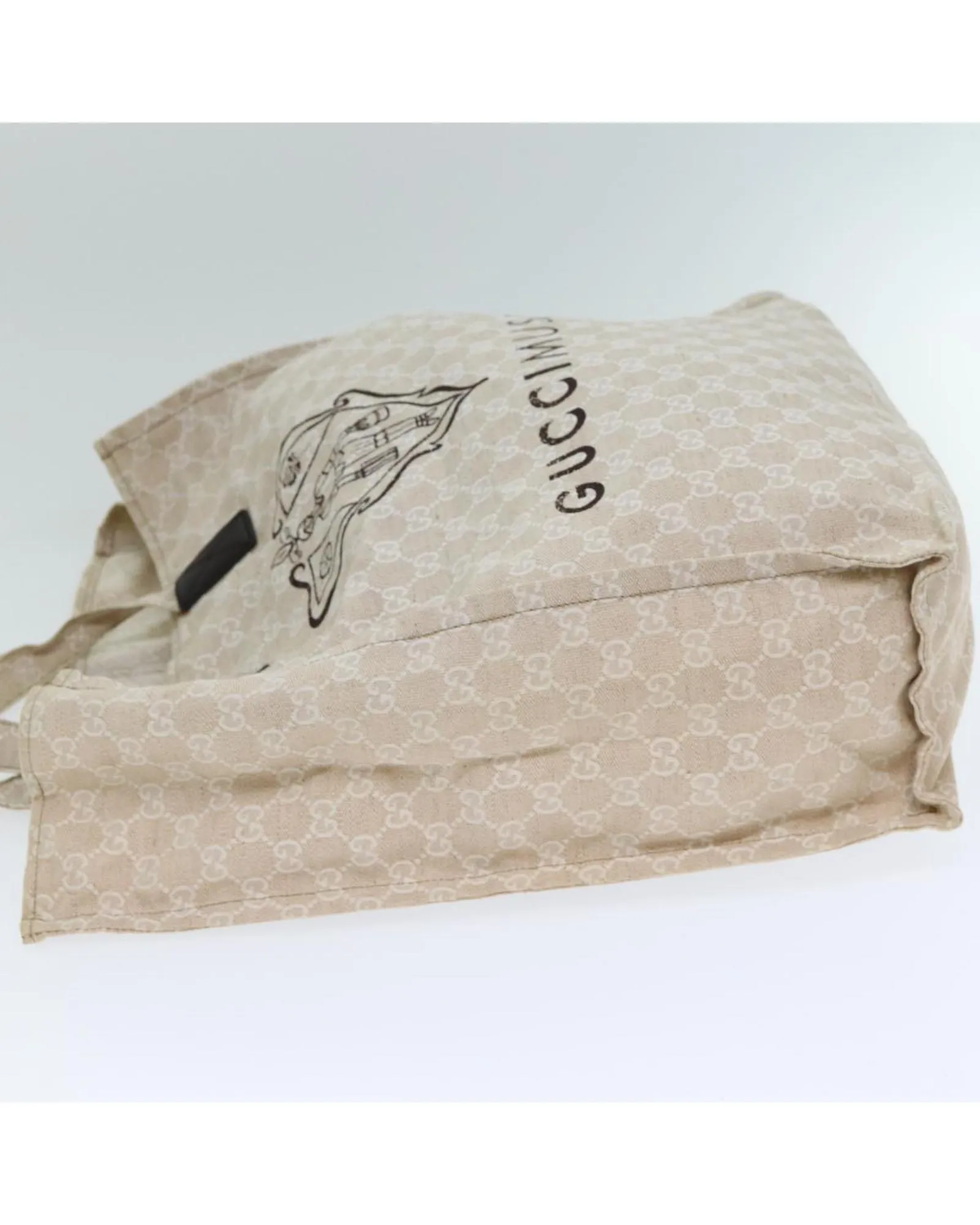 Preloved Museo Tote Beige GG Canvas Womens Bag 5 Preloved Museo Tote Beige GG Canvas Womens Bag
