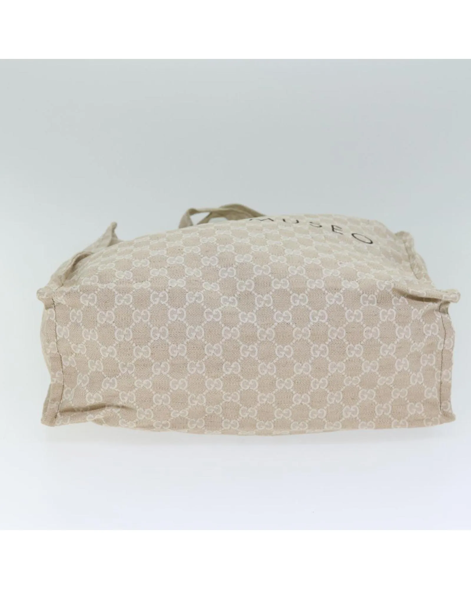Preloved Museo Tote Beige GG Canvas Womens Bag 6 Preloved Museo Tote Beige GG Canvas Womens Bag