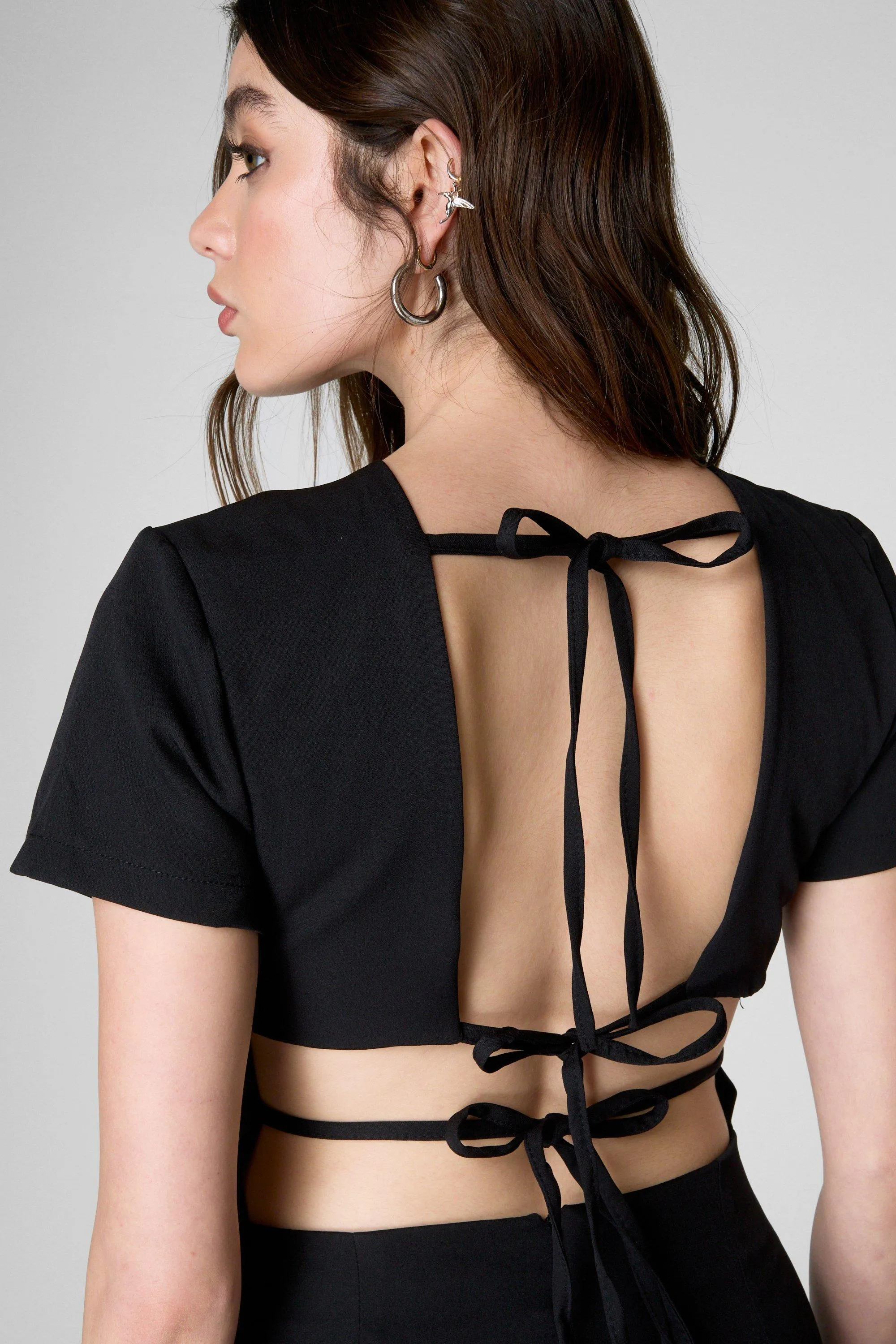 Tie Back Mini Dress 4 Tie Back Mini Dress