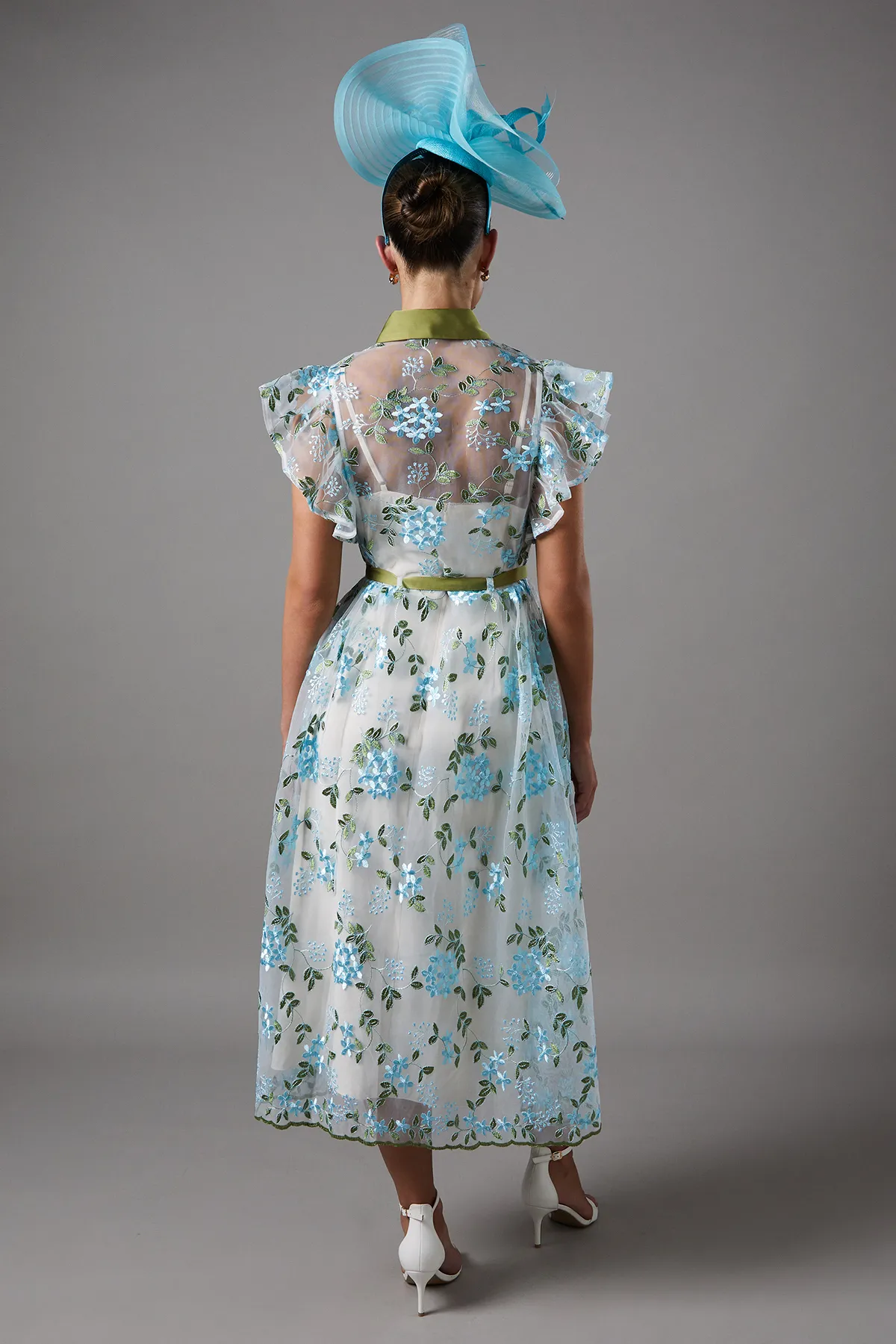 Embroidered Mesh Shirt Midi Dress 3 Embroidered Mesh Shirt Midi Dress