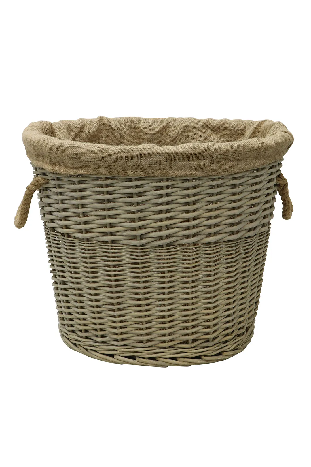 Antique Wash Oval Lined Chunky log Basket 2 Antique Wash Oval Lined Chunky log Basket