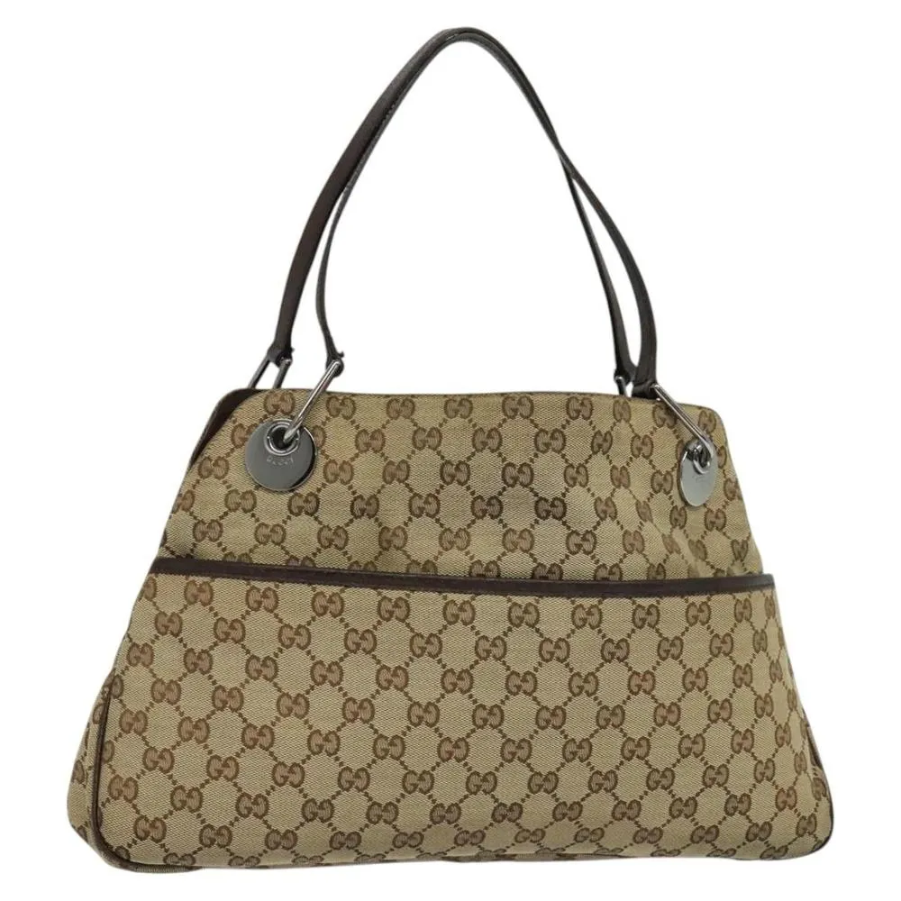 Preloved Elegant Structured Handbag with Top Handles and Secure 1 Preloved Elegant Structured Handbag with Top Handles and Secure