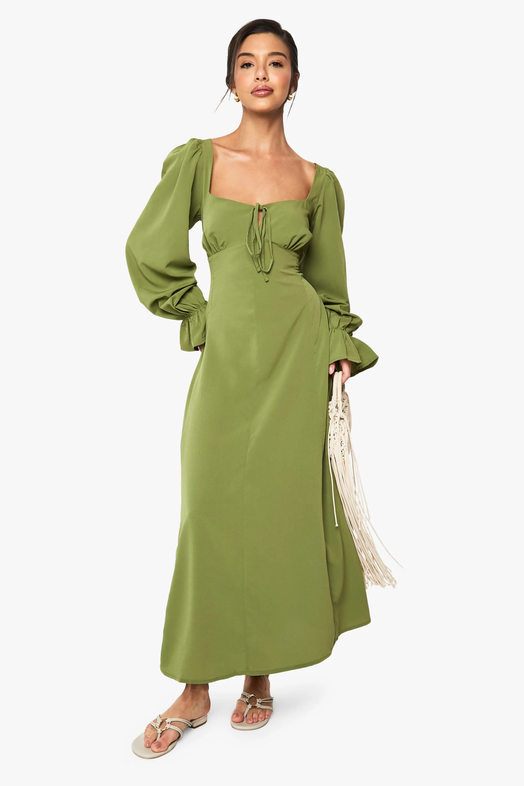 Textured Milkmaid Maxi Dress 1 Textured Milkmaid Maxi Dress