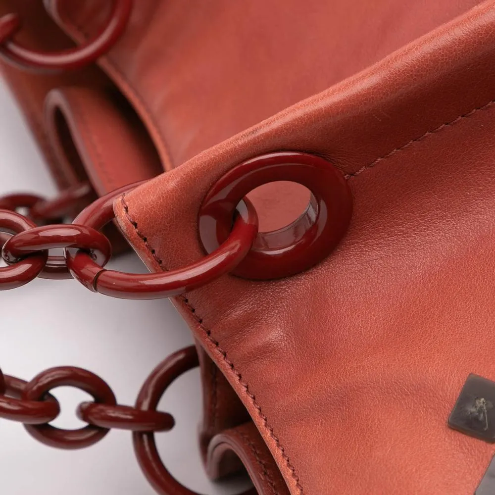 Preloved Studded Chain Leather Tote- Red Tote Bags 9 Preloved Studded Chain Leather Tote- Red Tote Bags