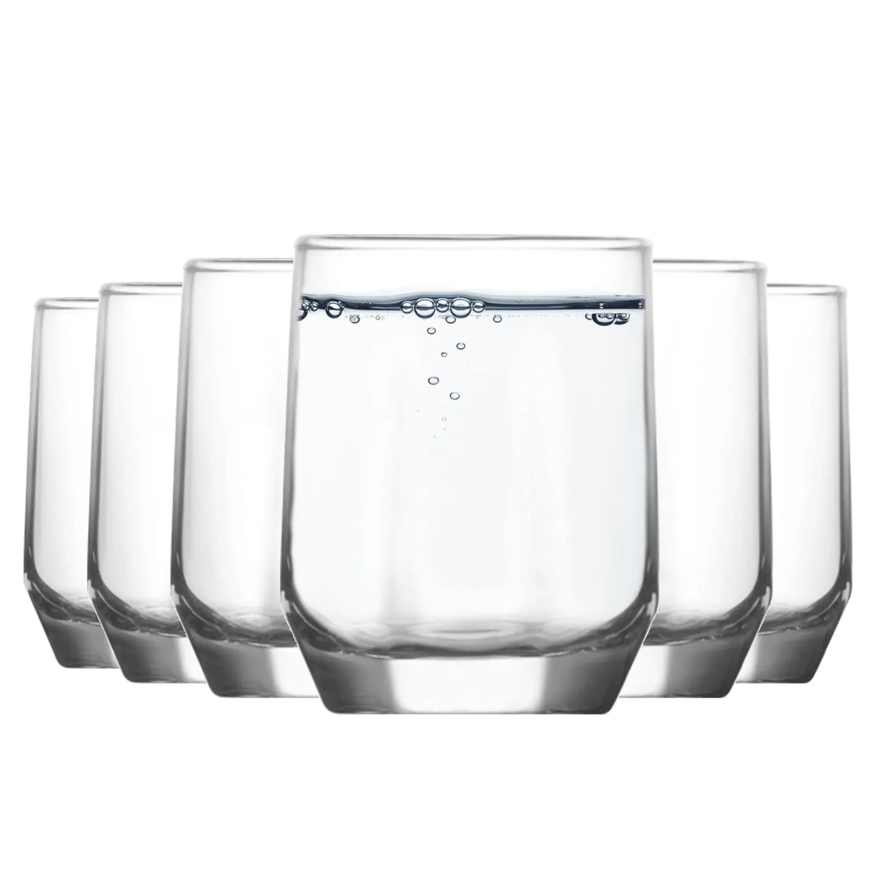 Diamond Water Glasses - 215ml - Clear - Pack of 12