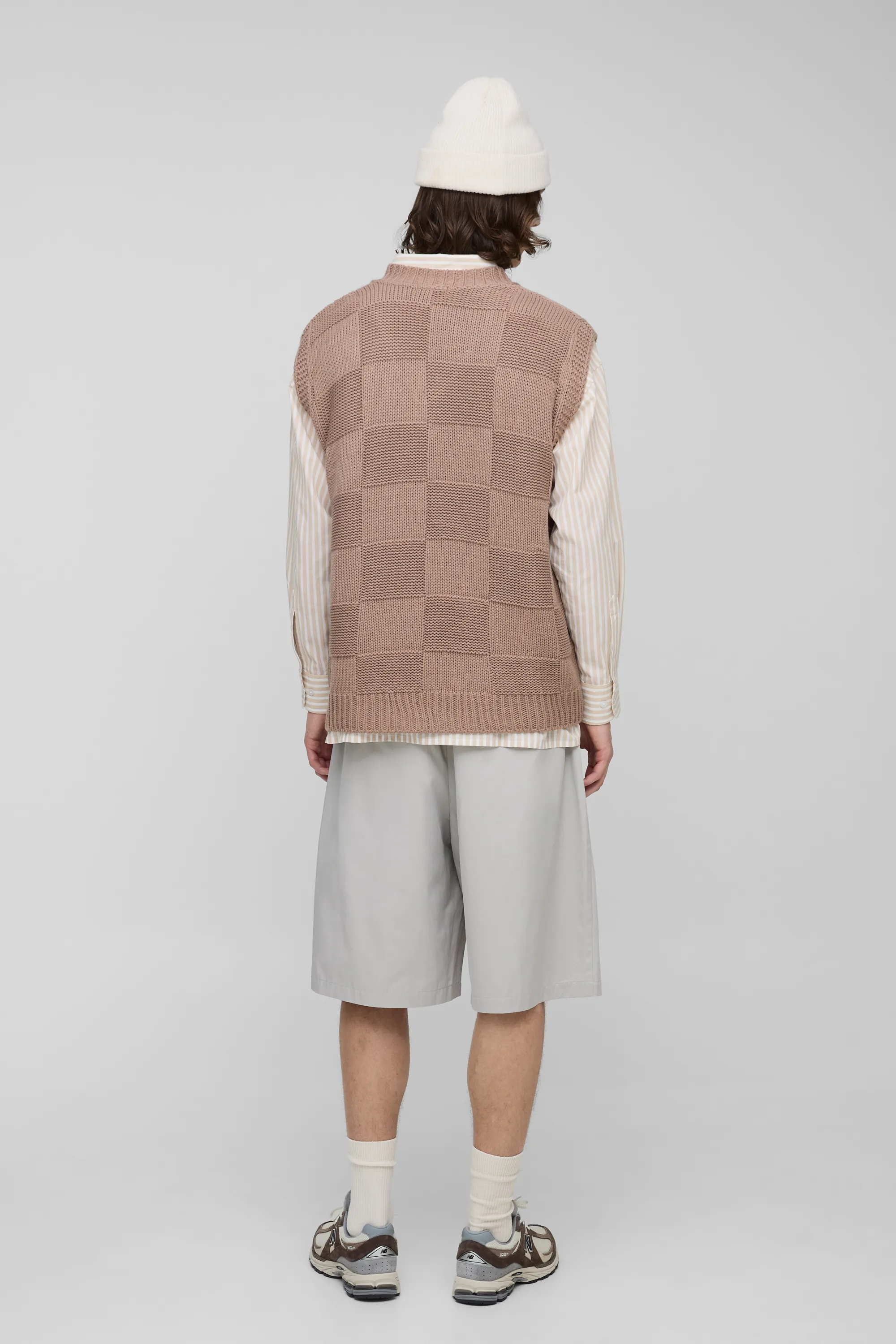 Tall Check Knit Oversized V Neck Tank 2 Tall Check Knit Oversized V Neck Tank