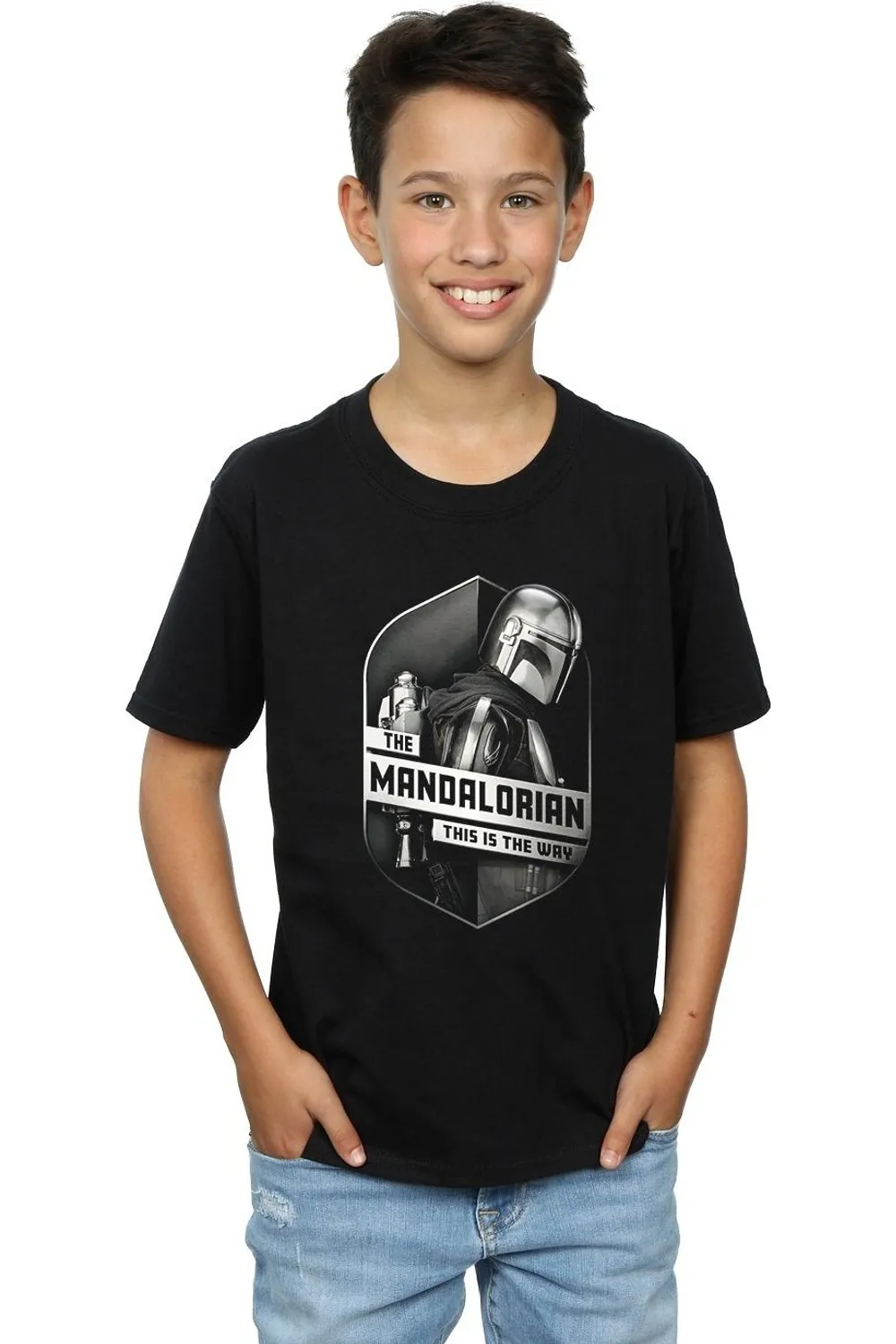 The Mandalorian This Way Mando Shield T-Shirt