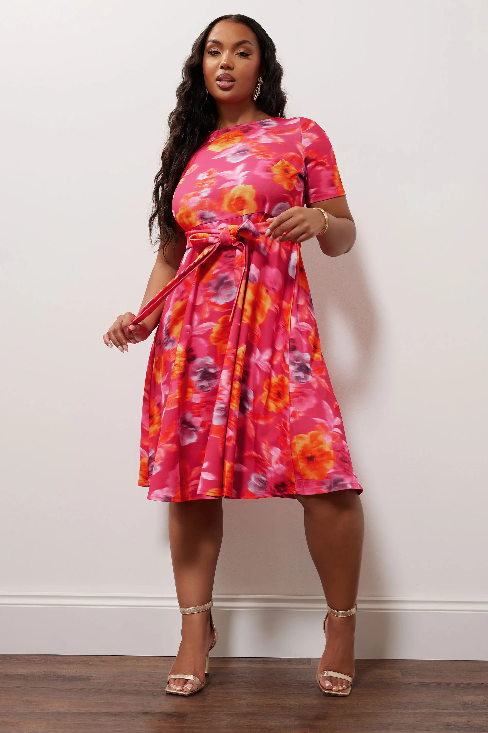 Floral Print Skater Dress