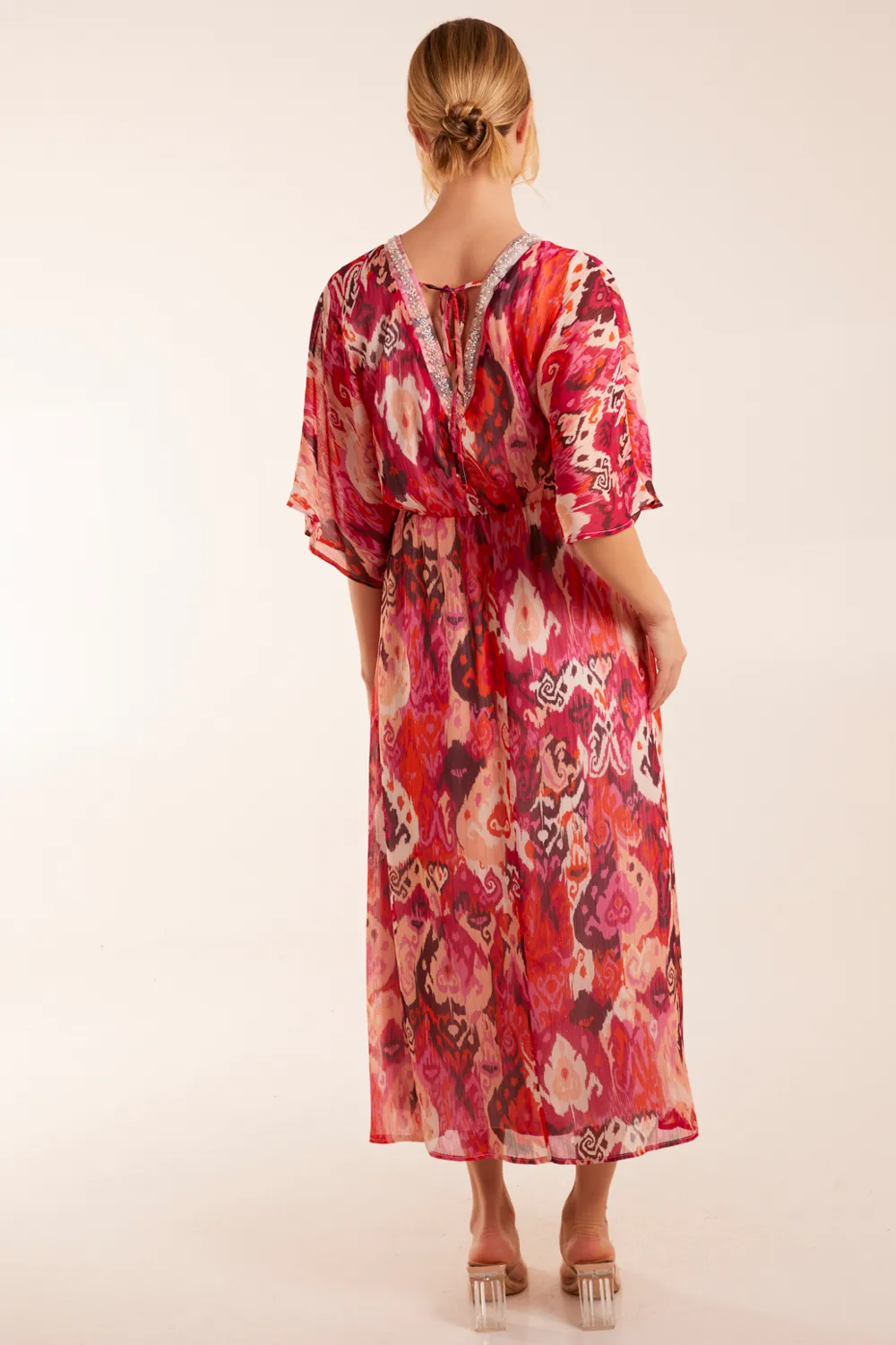Embellished Neck V Front V Back Midi 4 Embellished Neck V Front V Back Midi