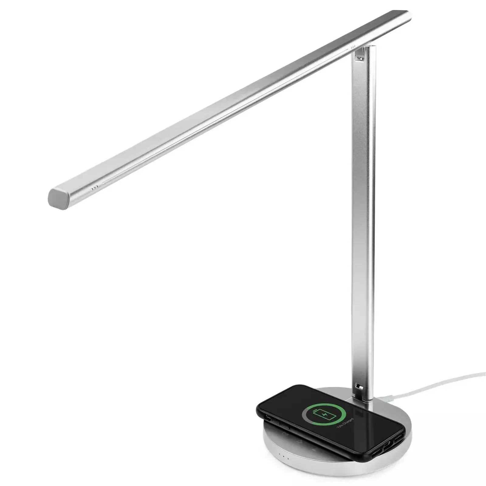 STRMD Smart Wireless Charging Desk Lamp Google Enabled Silver for Home Office