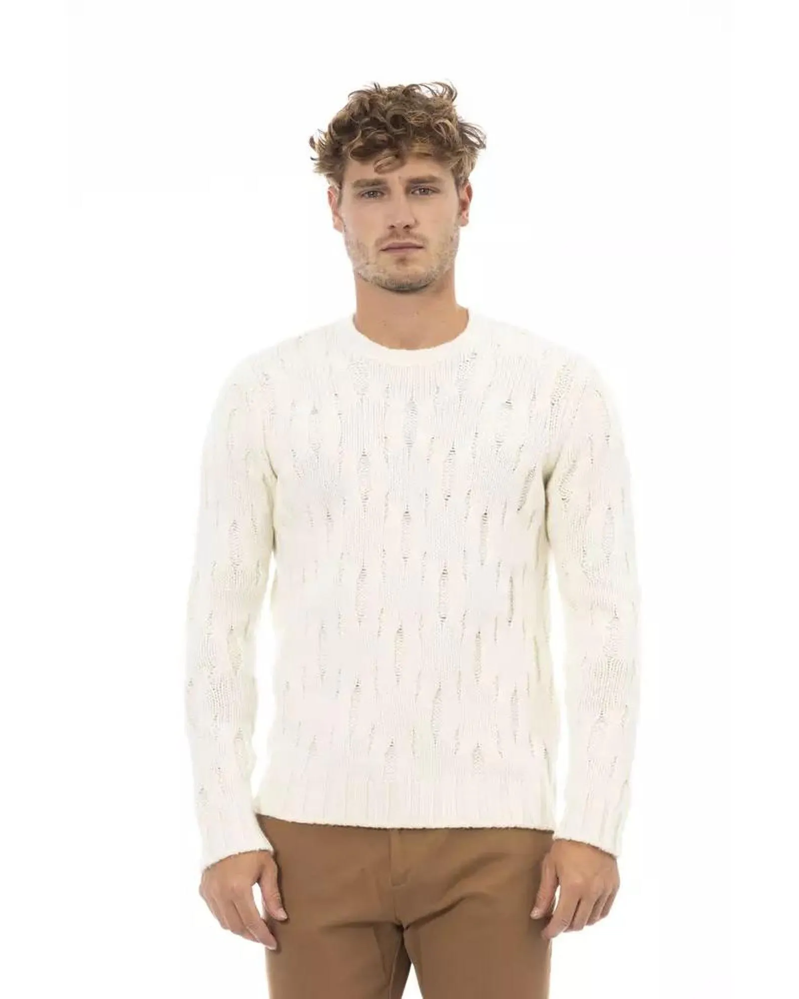 Cable Knit Sweater AL23439- Beige