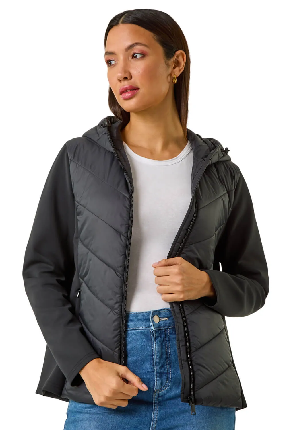 Contrast Hooded Padded Jacket 1 Contrast Hooded Padded Jacket