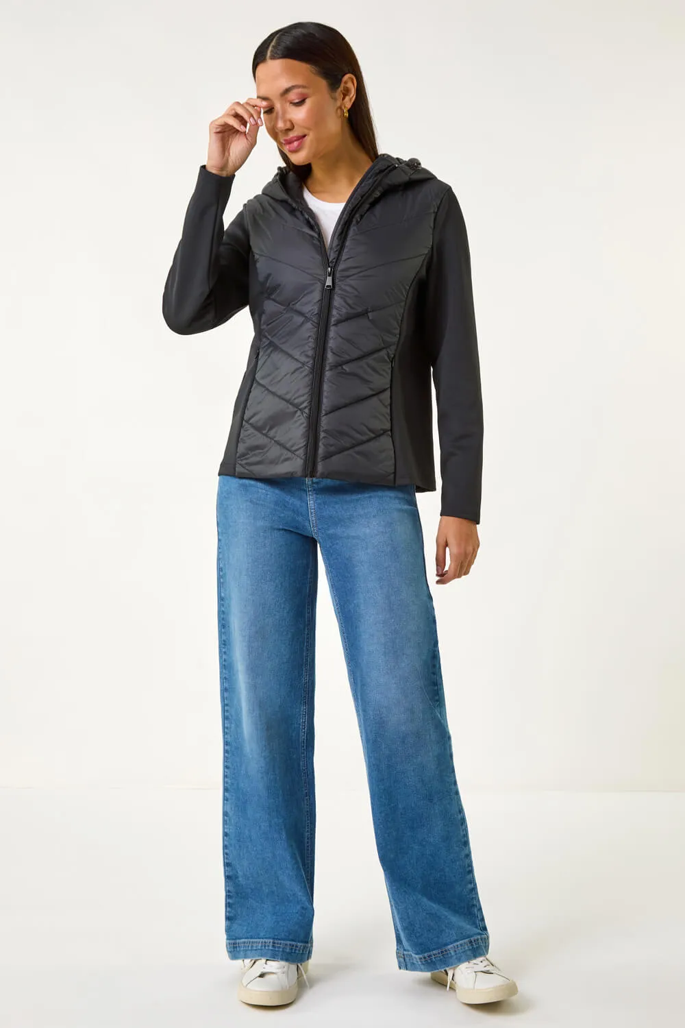 Contrast Hooded Padded Jacket 4 Contrast Hooded Padded Jacket