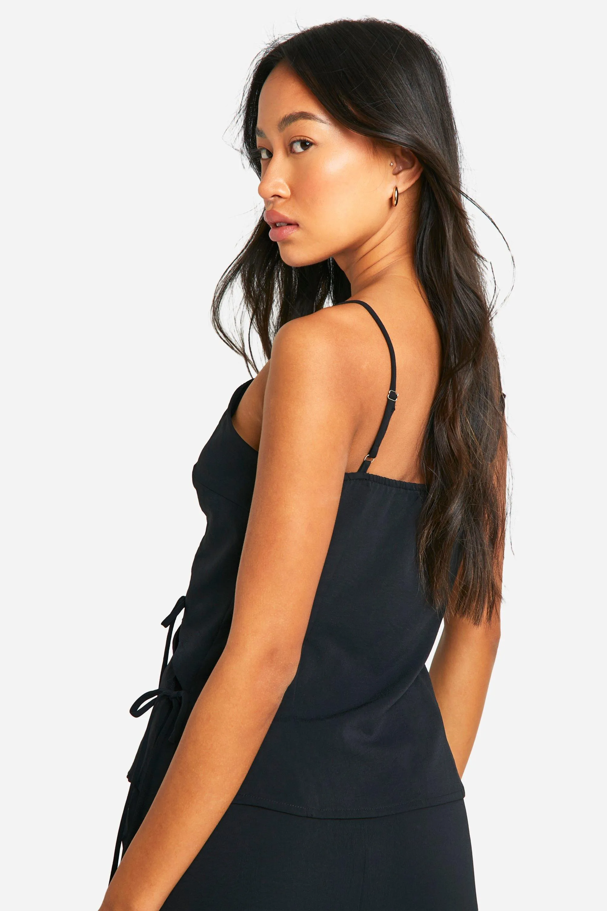 Tie Detail Asym Cami Top 2 Tie Detail Asym Cami Top