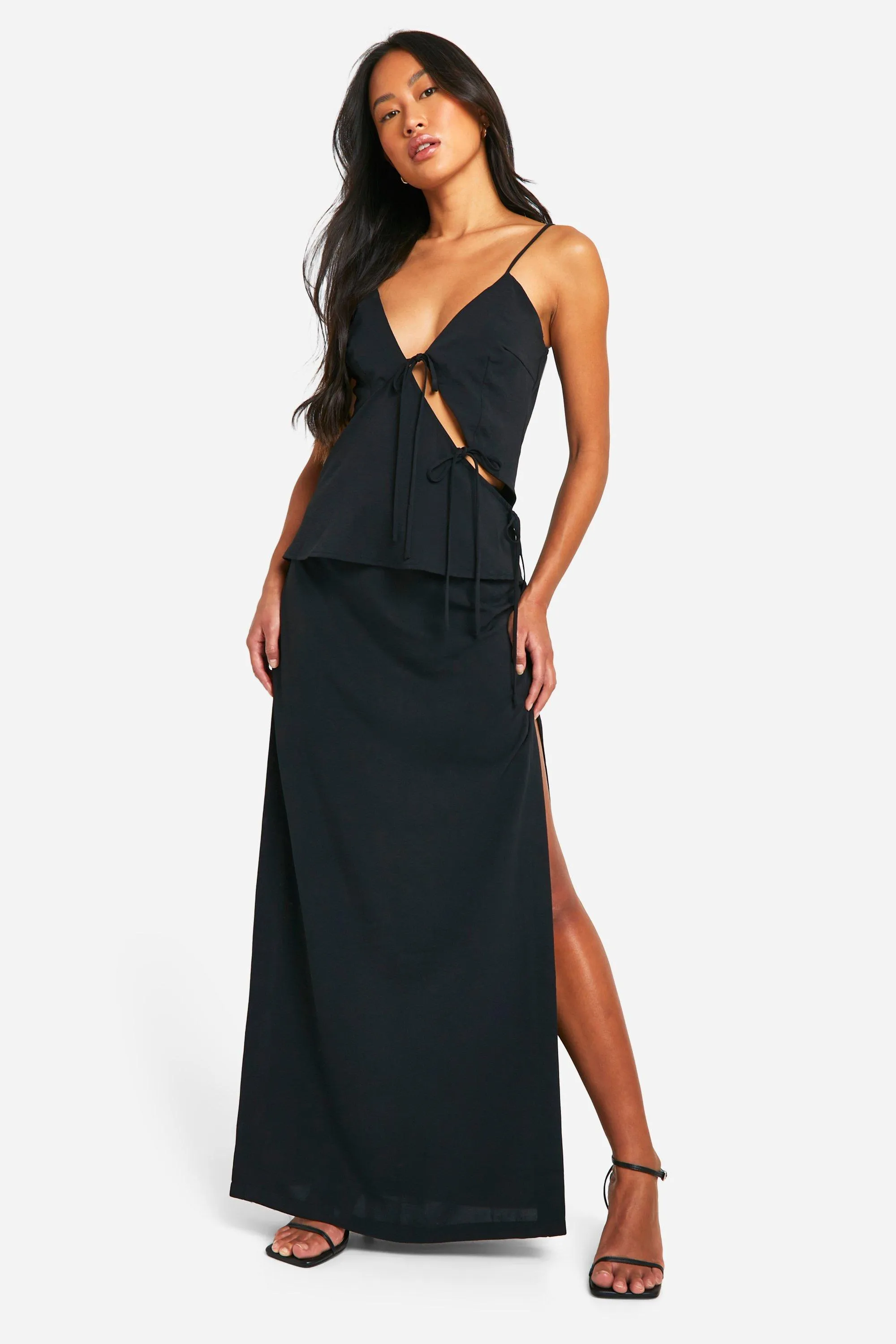 Tie Detail Asym Cami Top 3 Tie Detail Asym Cami Top