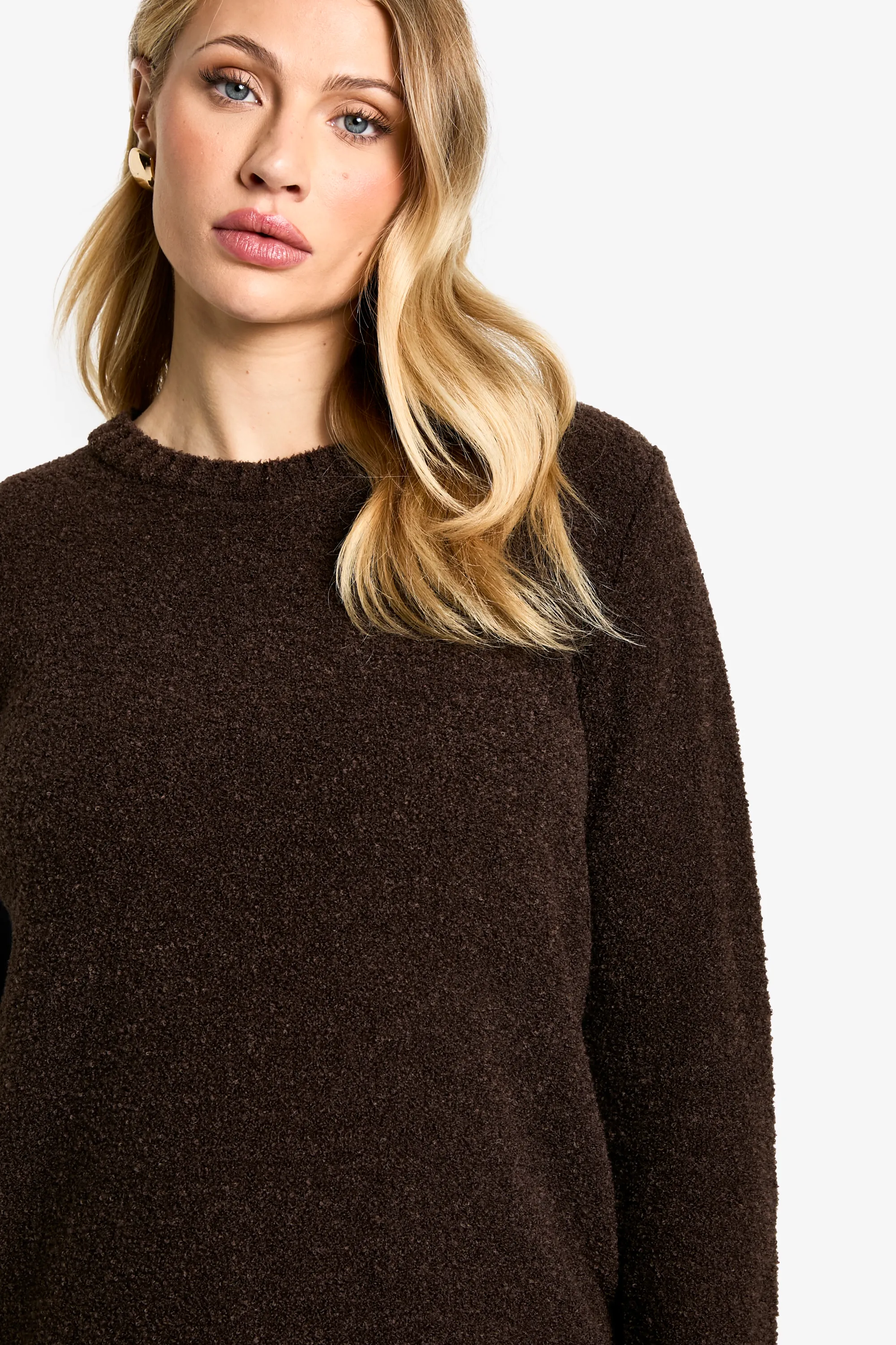 Maternity Boucle Knit Crew Neck Jumper 4 Maternity Boucle Knit Crew Neck Jumper
