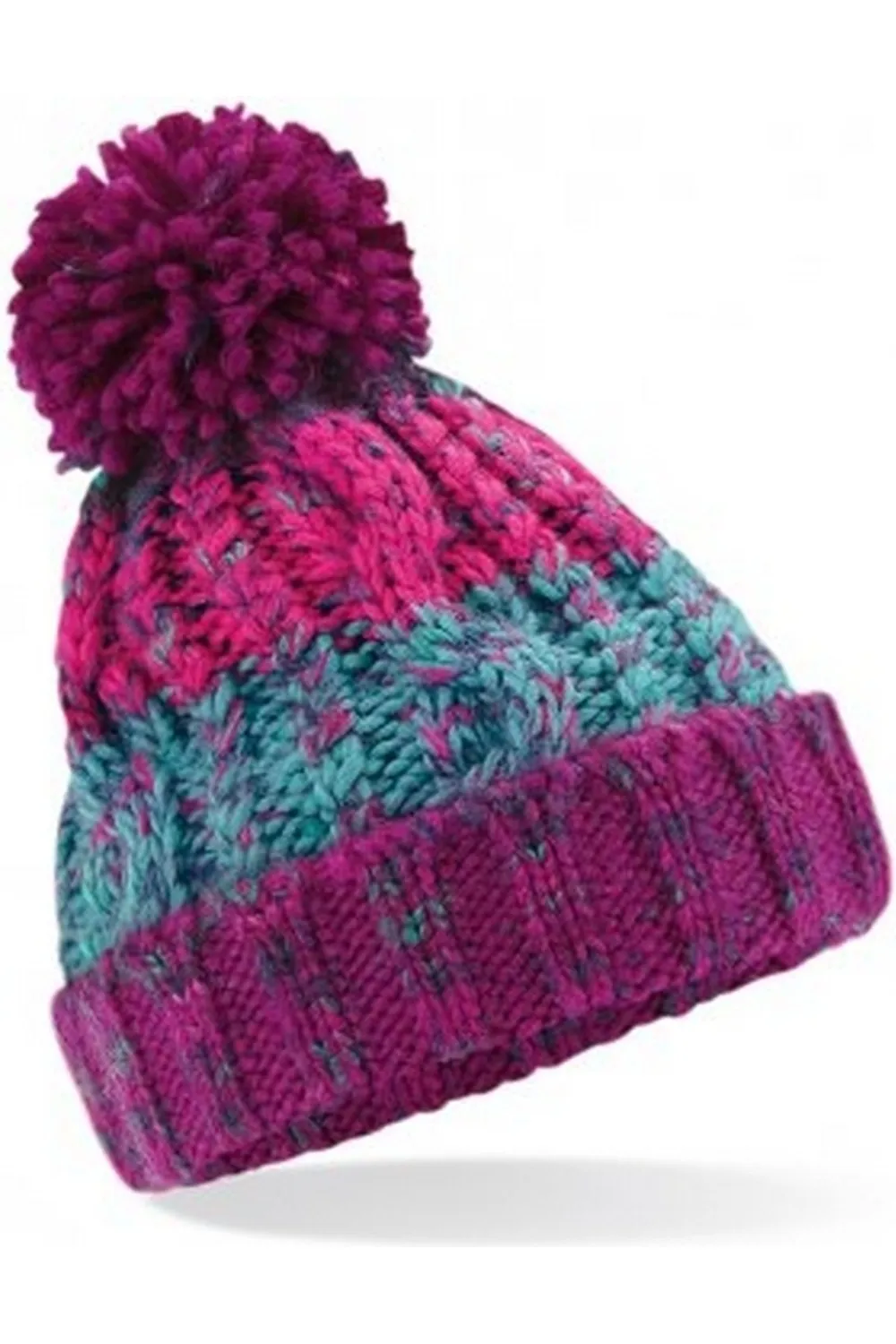 Corkscrew Pom Pom Beanie