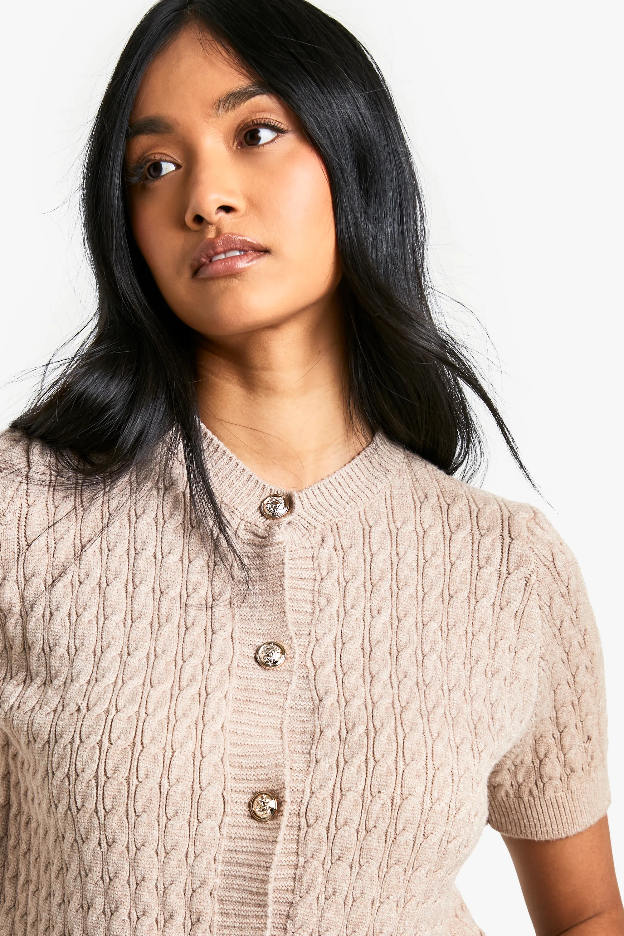 Super Soft Cable Knit Button Detail Top 4 Super Soft Cable Knit Button Detail Top