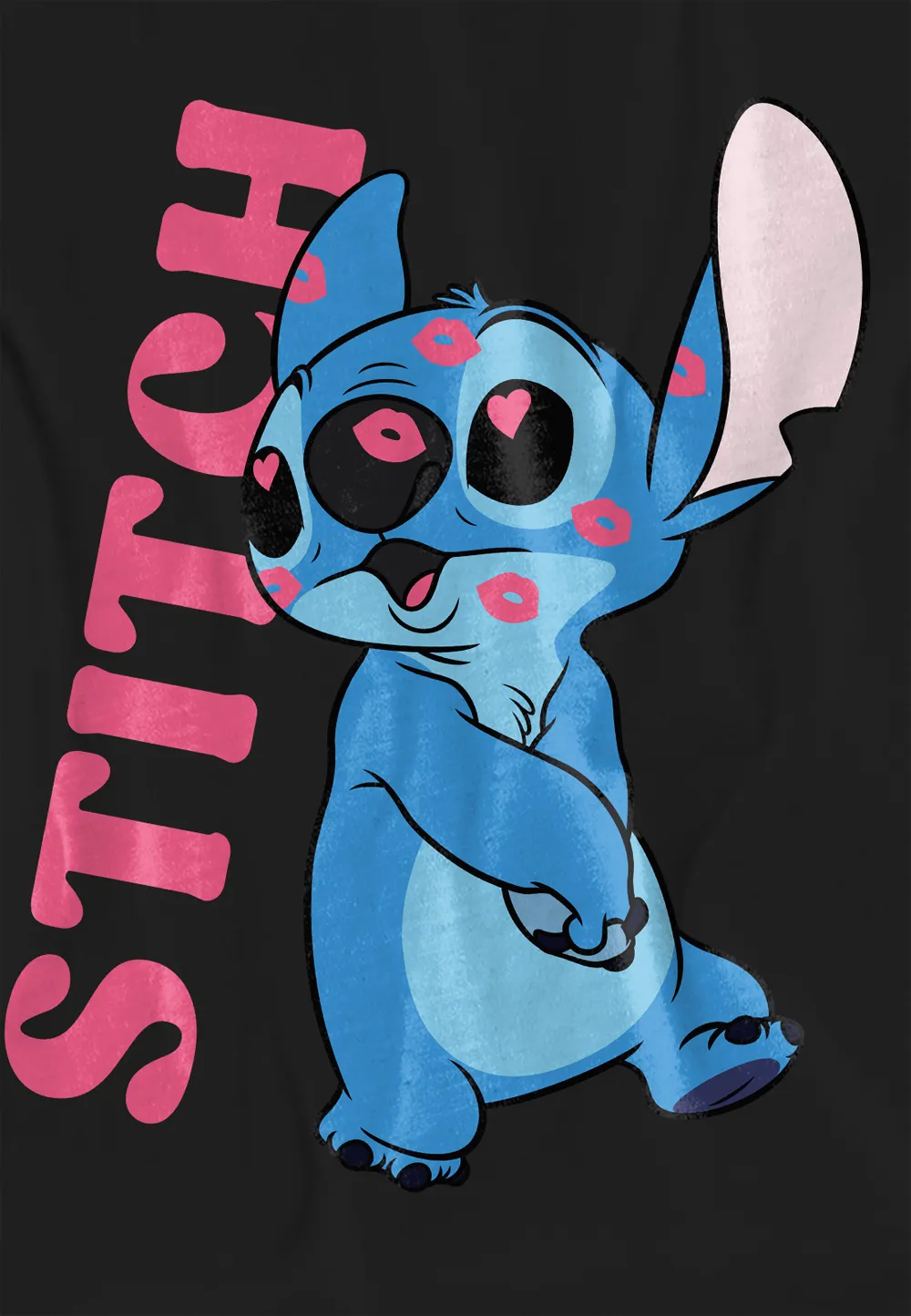 Lilo Stitch Covered in Kisses T-Shirt, Black 2 Lilo Stitch Covered in Kisses T-Shirt, Black