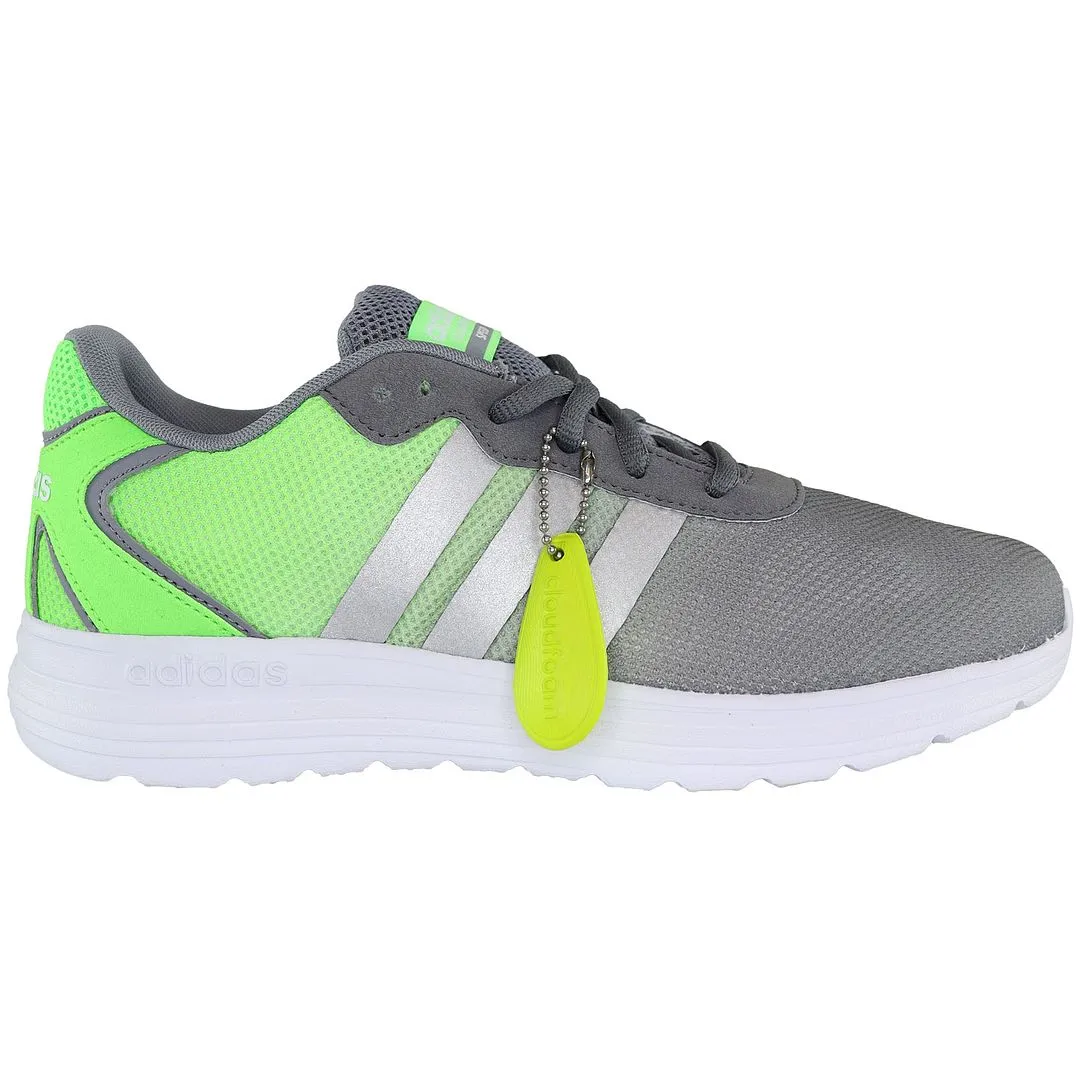 Neo Cloudfoam Grey Green Textile Lace Up Trainers