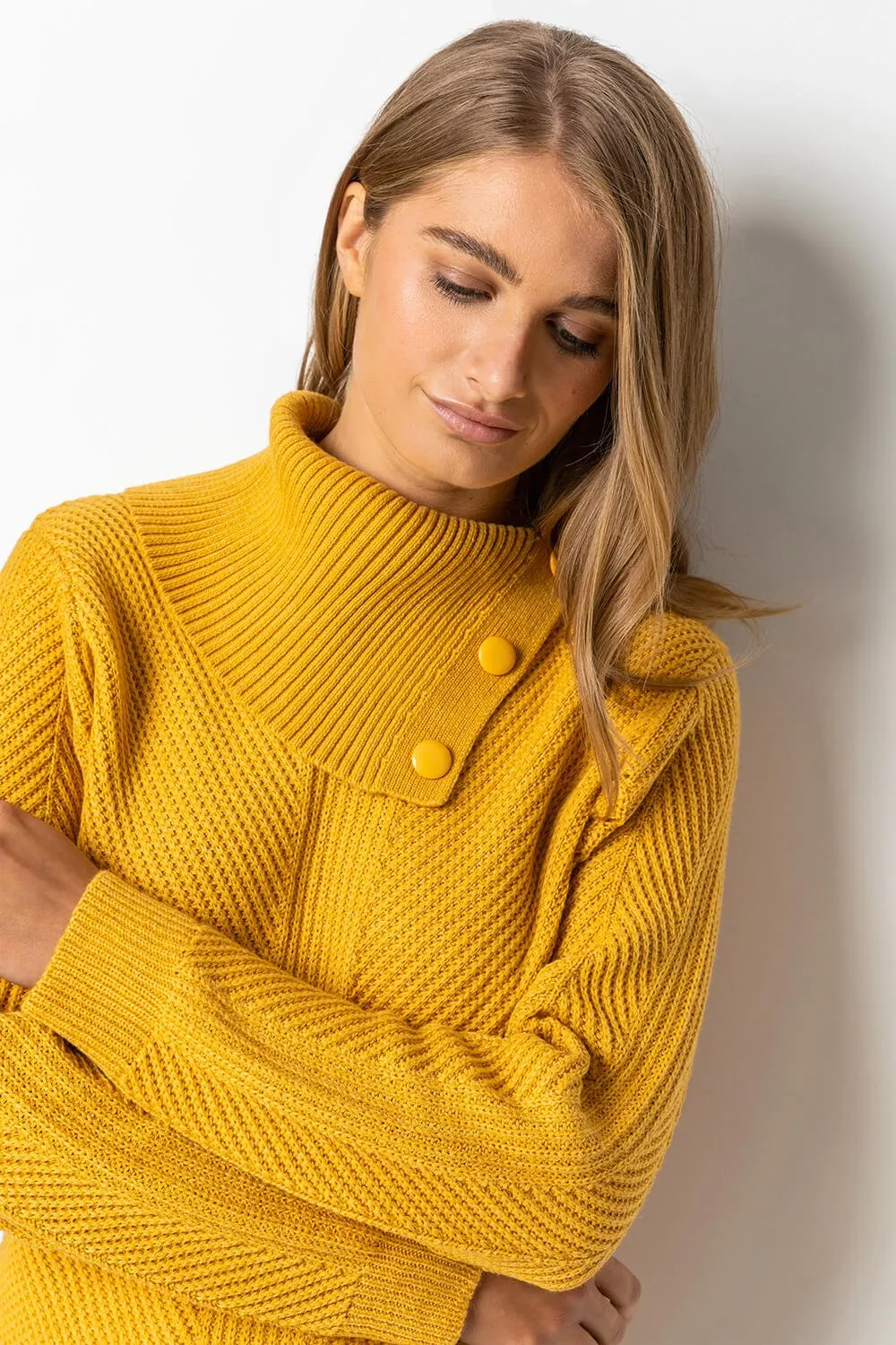Pointelle Sleeve Cowl Neck Jumper 2 Pointelle Sleeve Cowl Neck Jumper